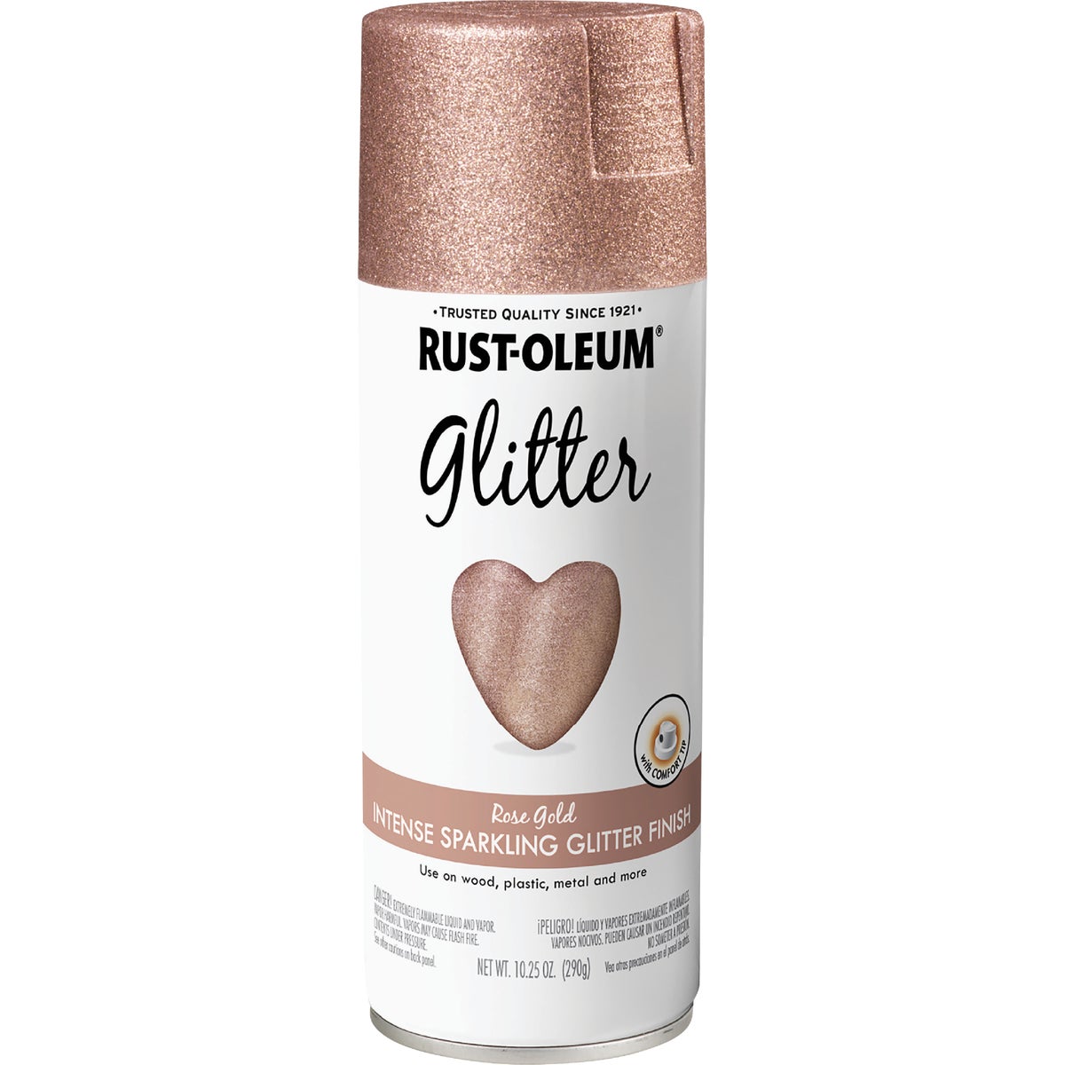 Rust-Oleum 10.25 Oz. Rose Gold Glitter Spray Paint Image 7