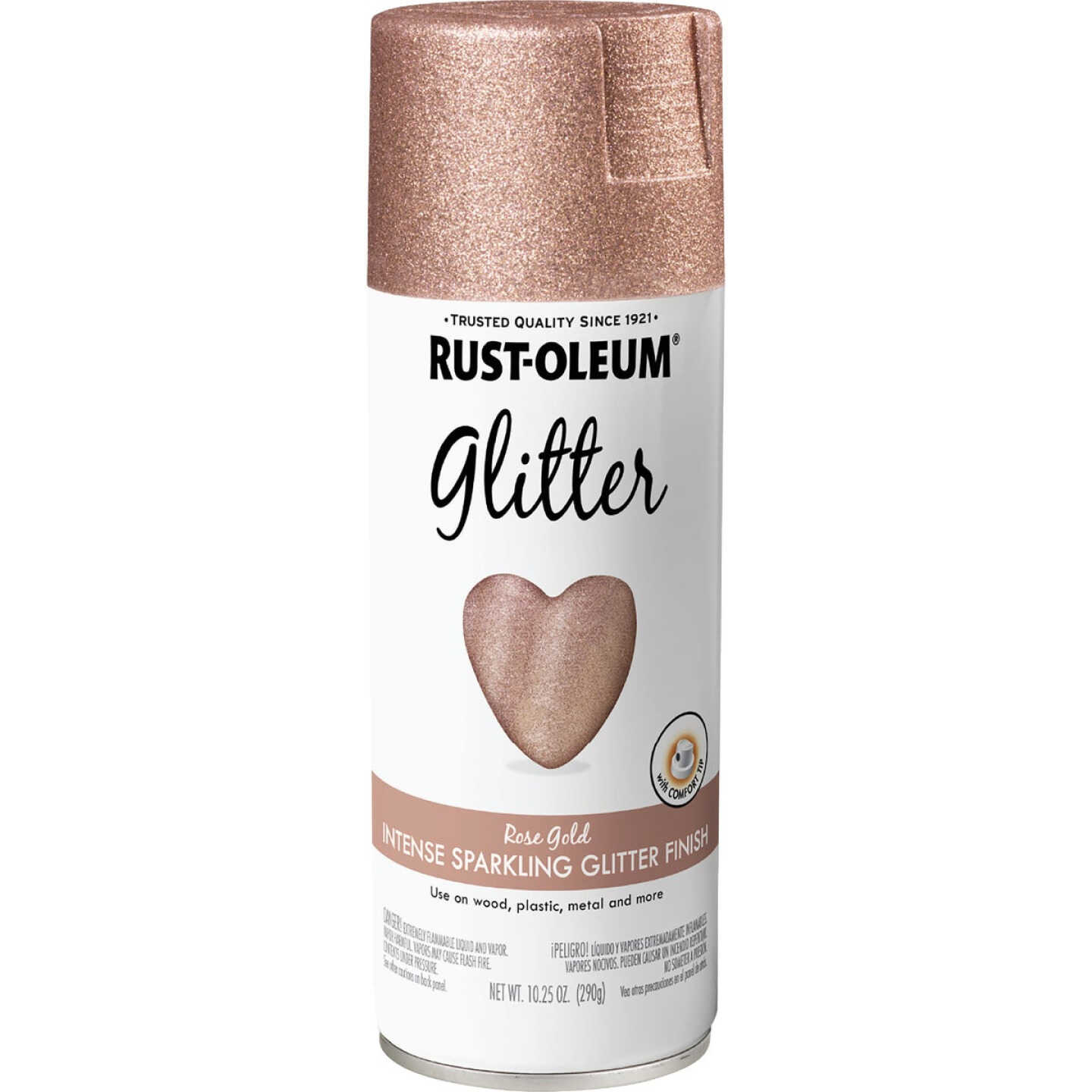 Rust-Oleum 10.25 Oz. Rose Gold Glitter Spray Paint Image 7