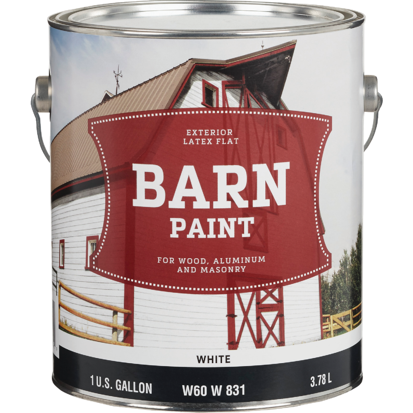 Do it Best Latex Flat Exterior Barn Paint, White, 1 Gal. Image 1