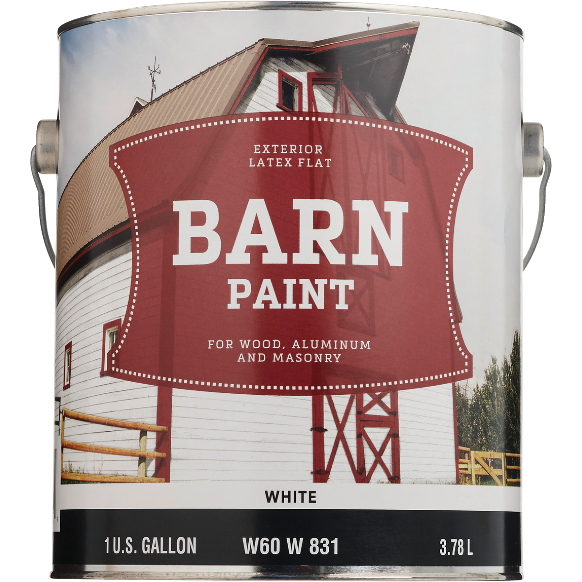 Do it Best Latex Flat Exterior Barn Paint, White, 1 Gal. Image 2