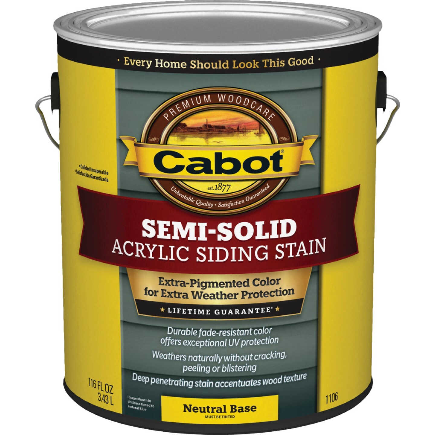 Cabot Semi-Solid Exterior Stain, 1106 Neutral Base, 1 Gal. Image 1