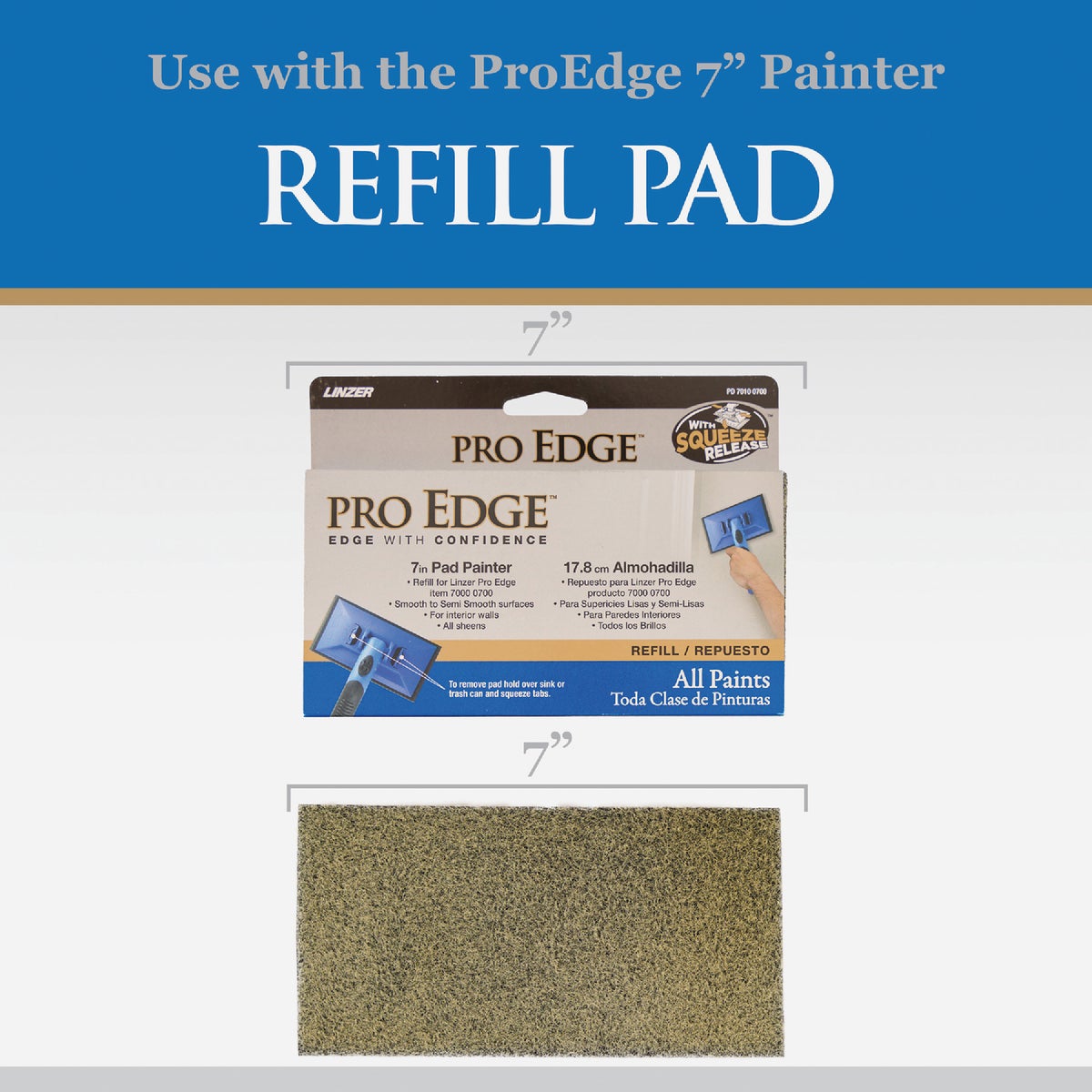 Linzer Pro Edge 7 In. Pad Painter for Smooth to Semi-Smooth Surfaces Image 3
