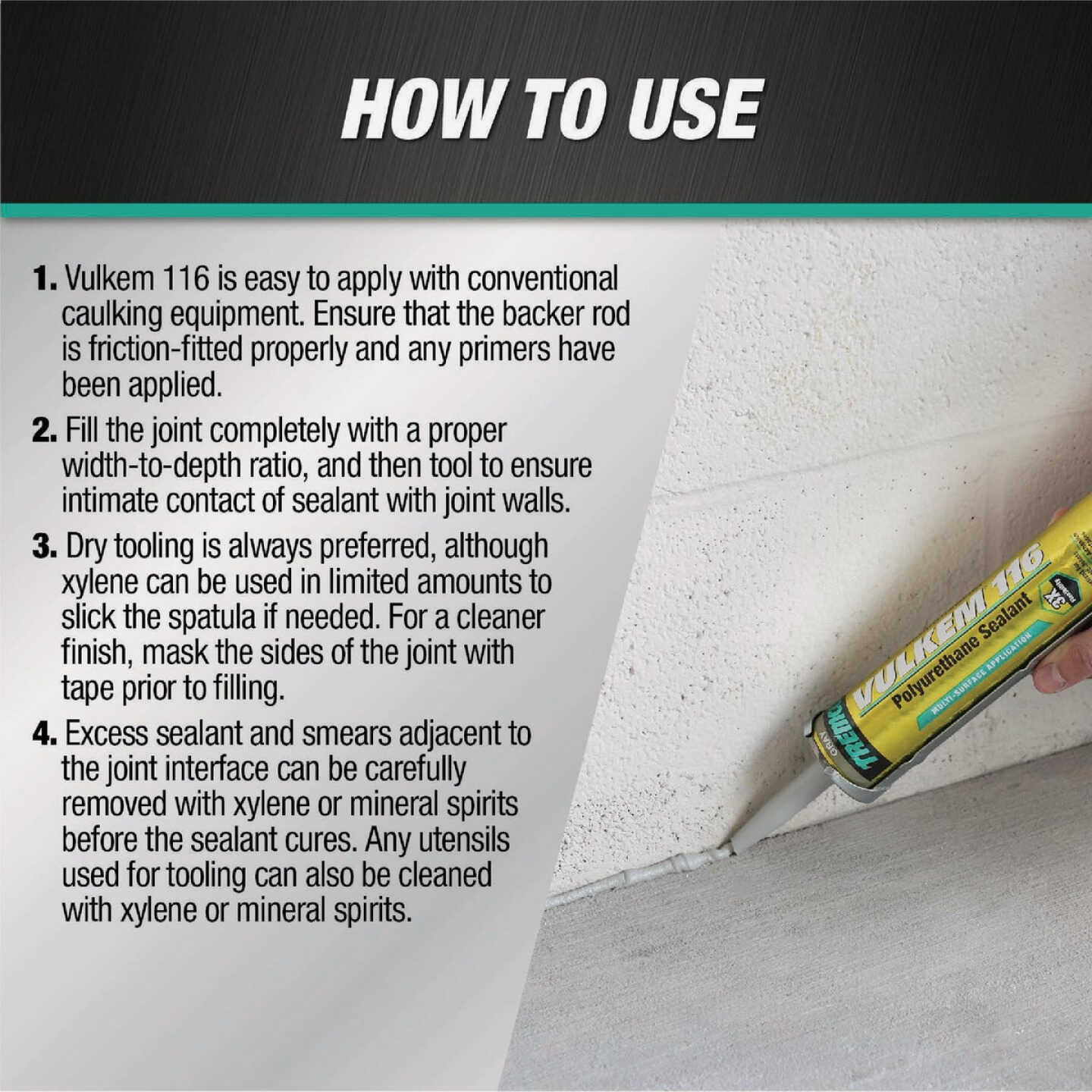 Tremco Vulkem 116 10.1 Oz. Limestone Polyurethane Sealant Image 3