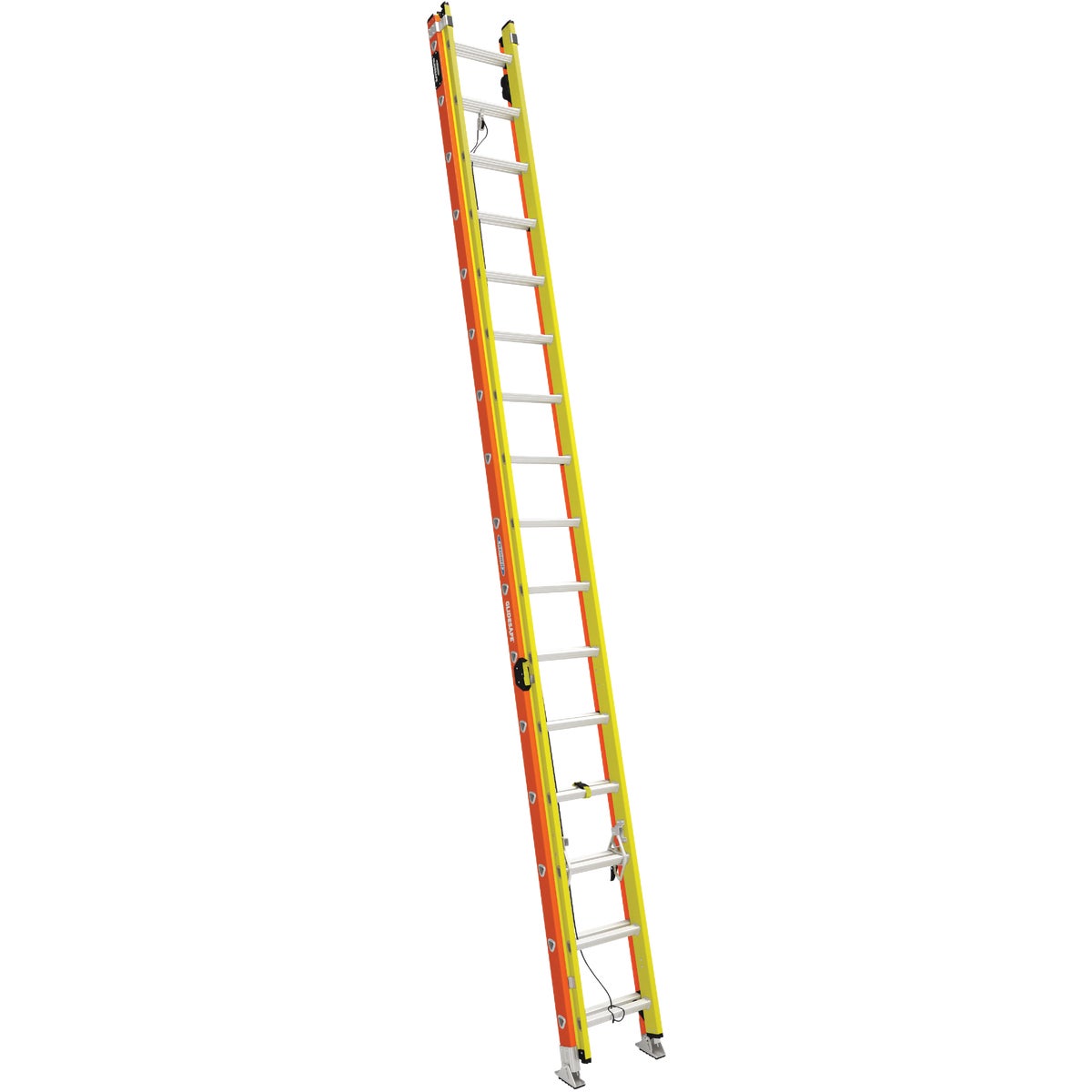 Werner GlideSafe 32 Ft. Fiberglass Tri-Rung Extension Ladder with 300 Lb. Load Capacity Type IA Duty Rating