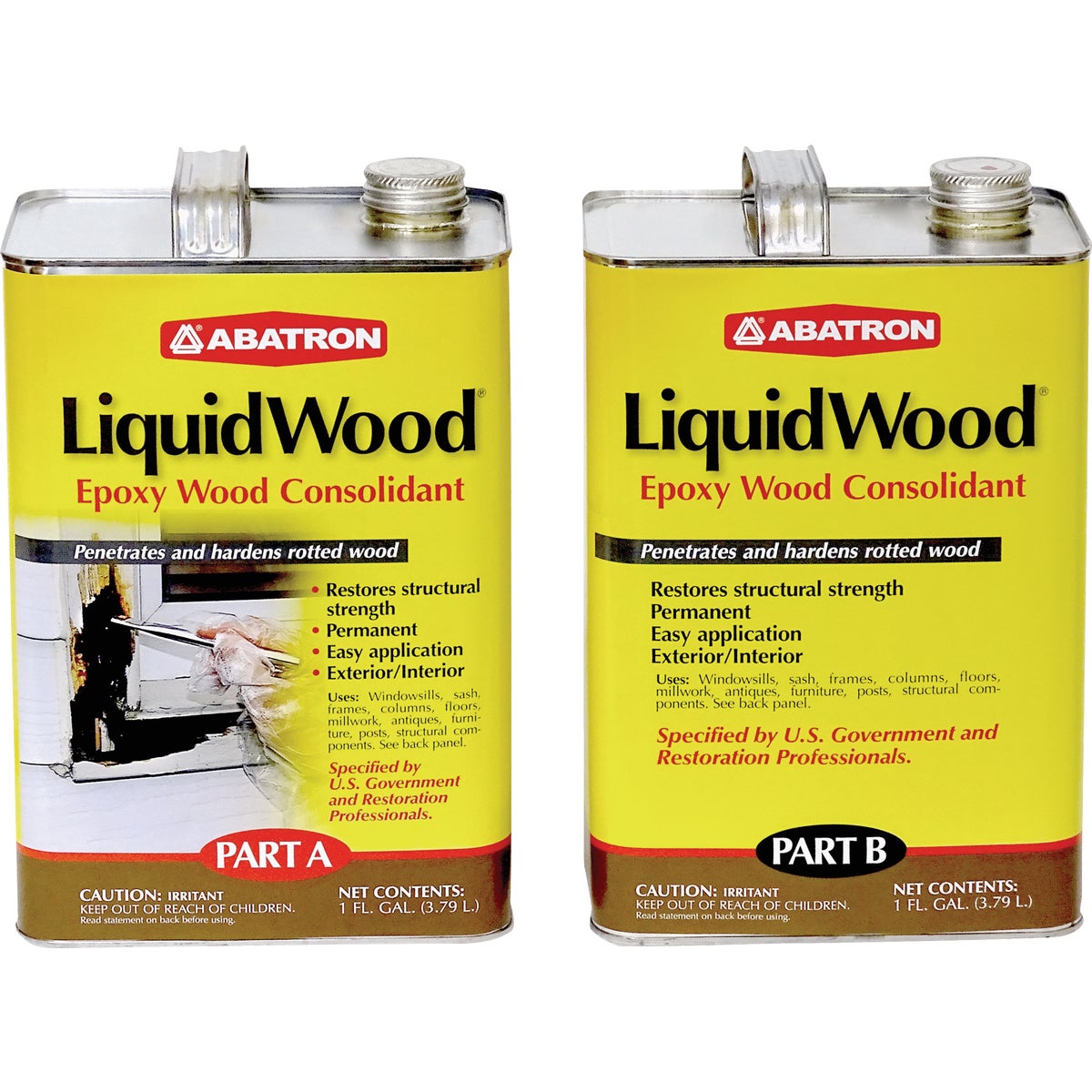 Abatron LiquidWood - Includes 1 Gal. Part A & 1 Gal. Part B Image 1