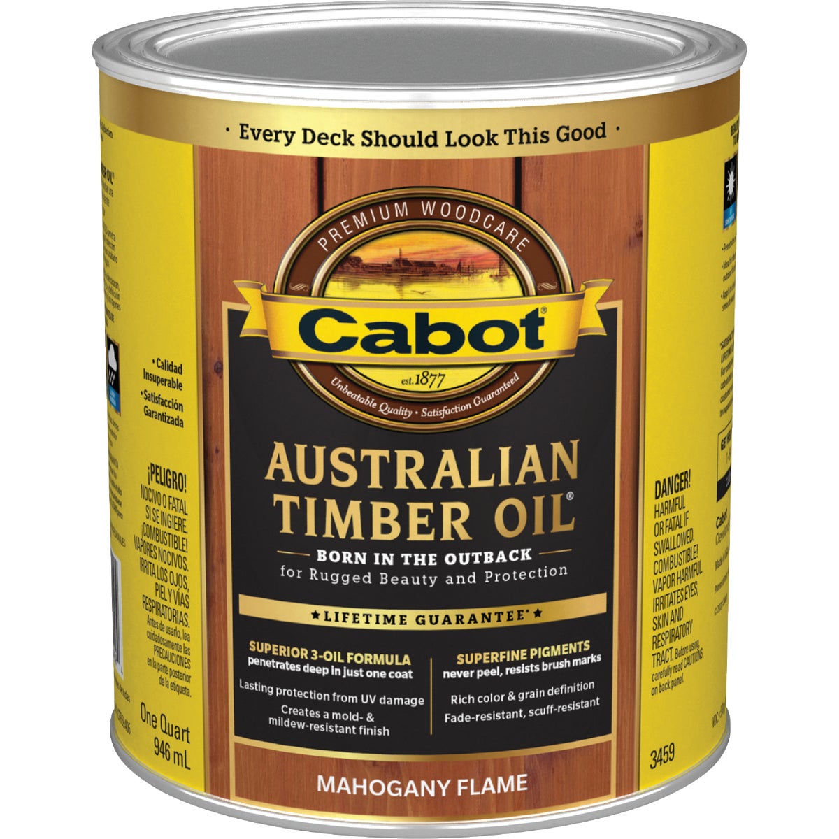 Cabot Australian Timber Oil, Mahogany Flame, 1 Qt. Image 7