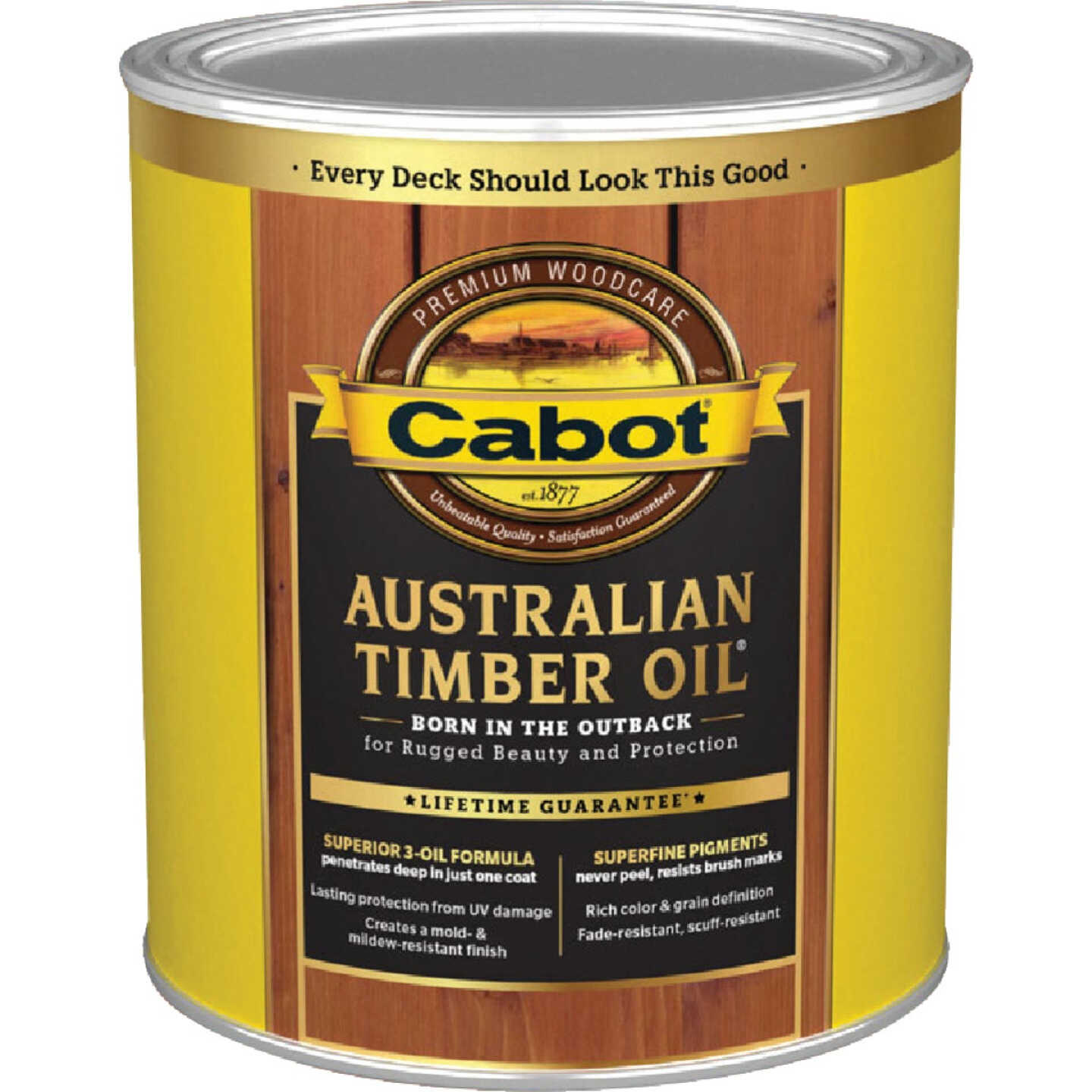 Cabot Australian Timber Oil, Mahogany Flame, 1 Qt. Image 1
