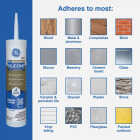 GE Advanced Silicone Window & Door Sealant, Black, 10.1 Oz. Cartridge Image 6