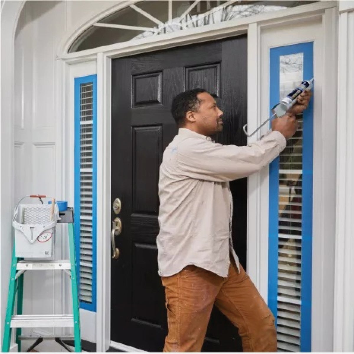 GE Supreme Paintable Silicone Window & Door Sealant, White, 9.5 Oz. Cartridge Image 2