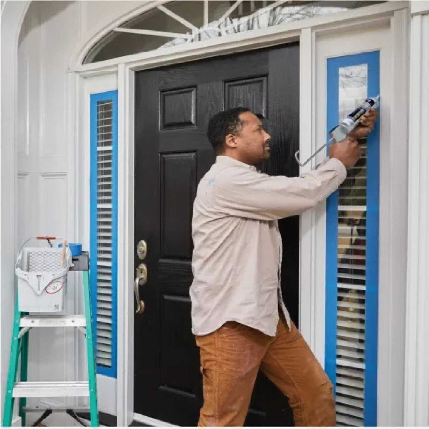 GE Supreme Paintable Silicone Window & Door Sealant, White, 9.5 Oz. Cartridge Image 2