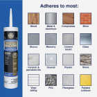 GE Supreme Paintable Silicone Window & Door Sealant, White, 9.5 Oz. Cartridge Image 6