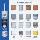 GE Supreme Silicone Window & Door Sealant, White, 10.1 Oz. Cartridge Image 5
