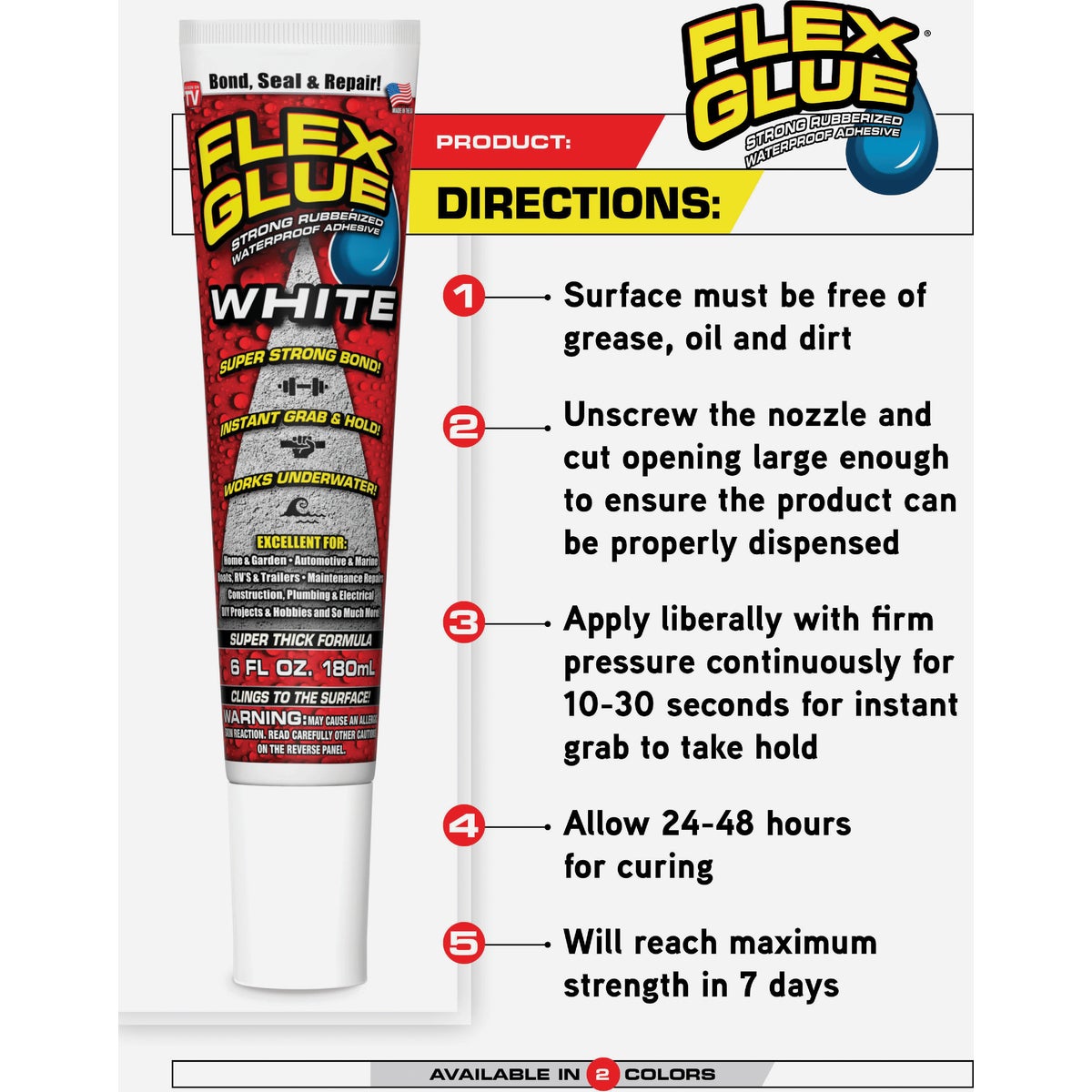 Flex Glue .75 Oz. White Multi-Purpose Adhesive Image 7