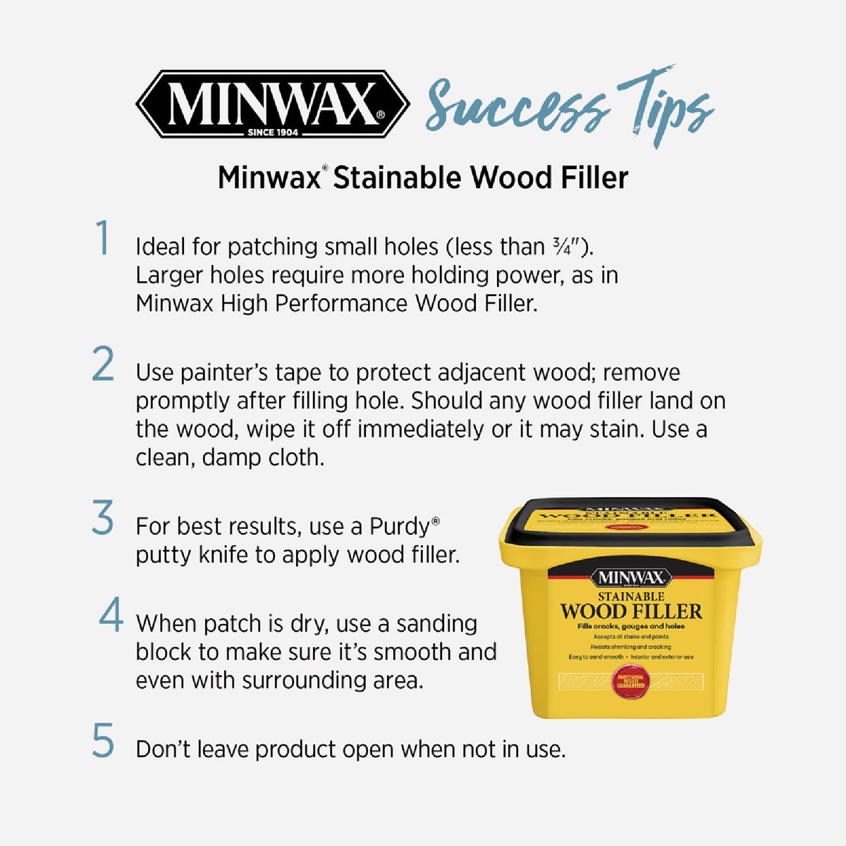 Minwax Natural 16 Oz. Wood Filler Image 2