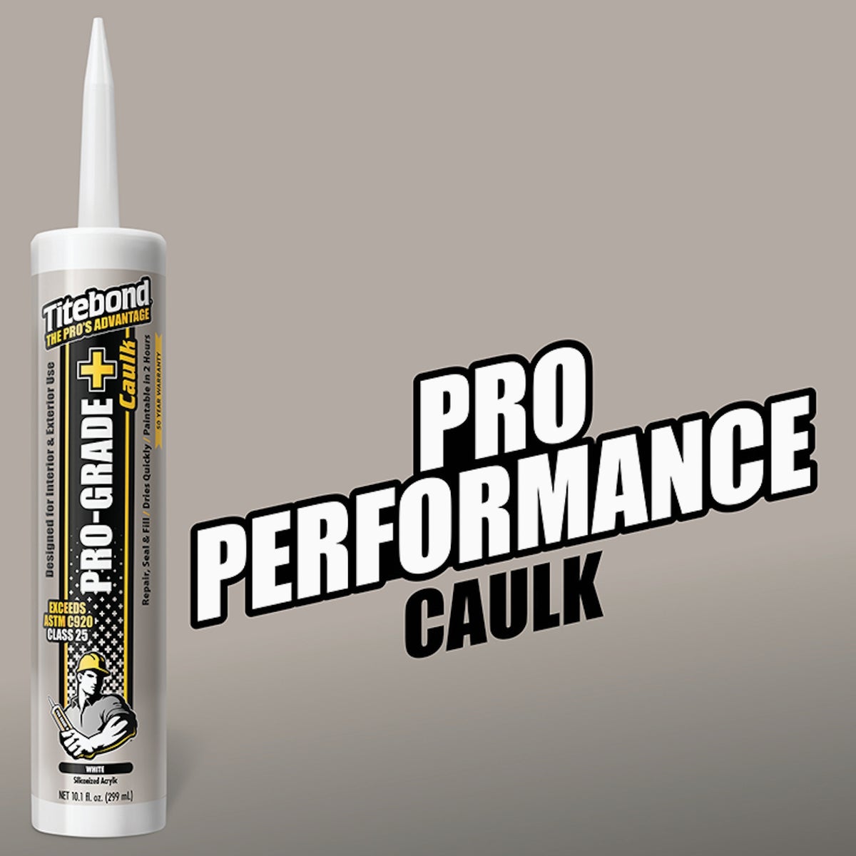 Titebond Pro Grade Plus 10.1 Oz. White Silicone Caulk Image 2