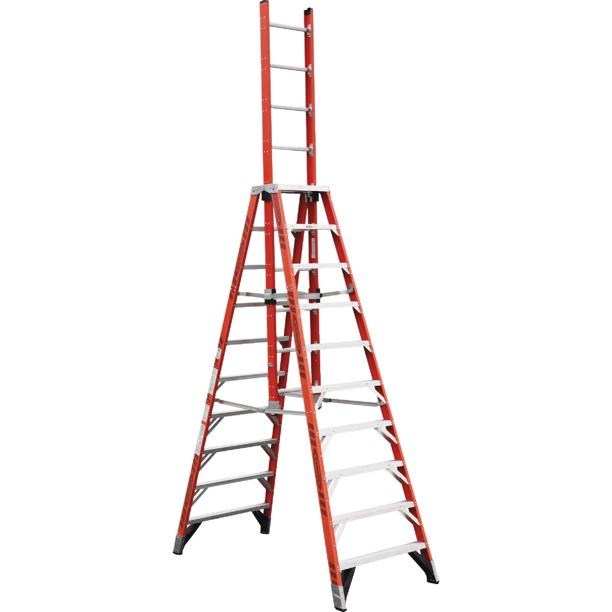 Werner 10 Ft. Fiberglass Extension Trestle Ladder With 300 Lb. Load Capacity Type 1A Duty Rating