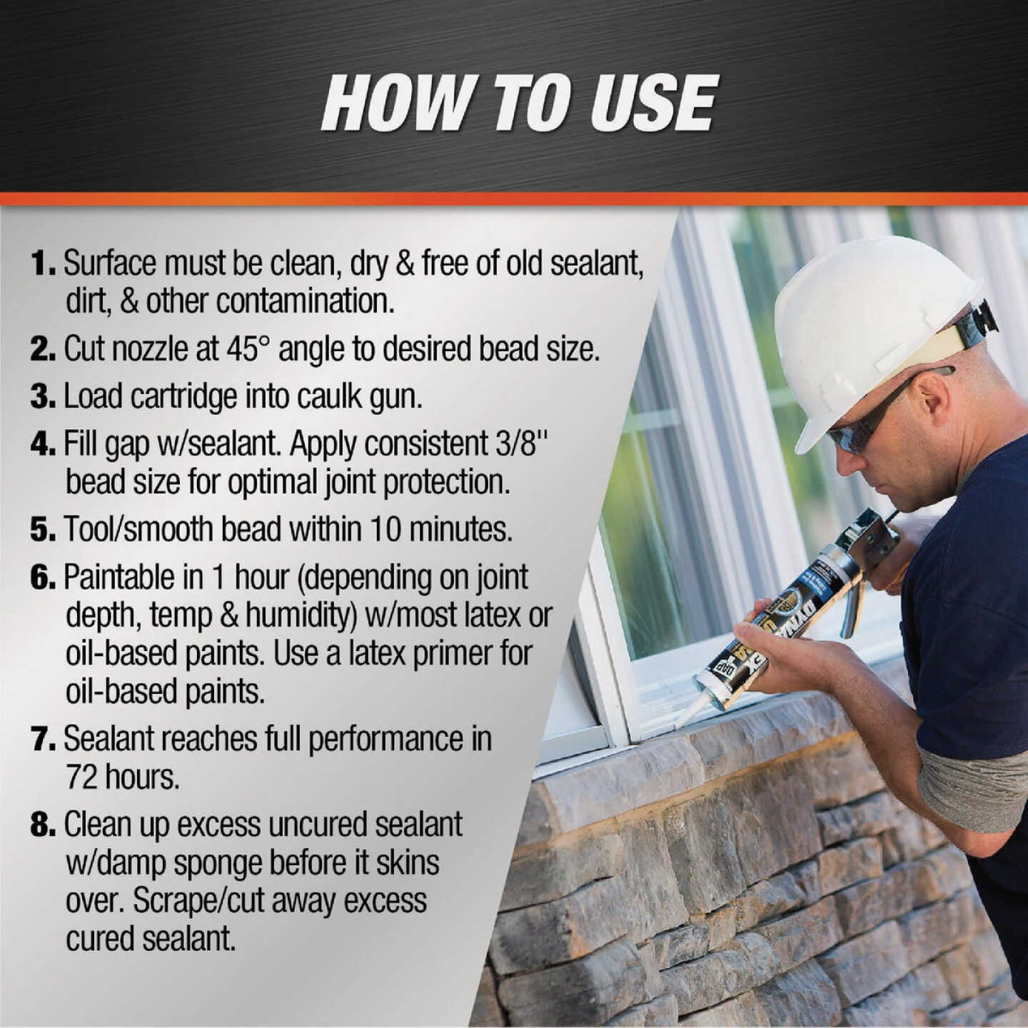 Dap Dynaflex Ultra 10.1 Oz. Black Advanced Exterior Sealant for Window, Door & Siding Image 5