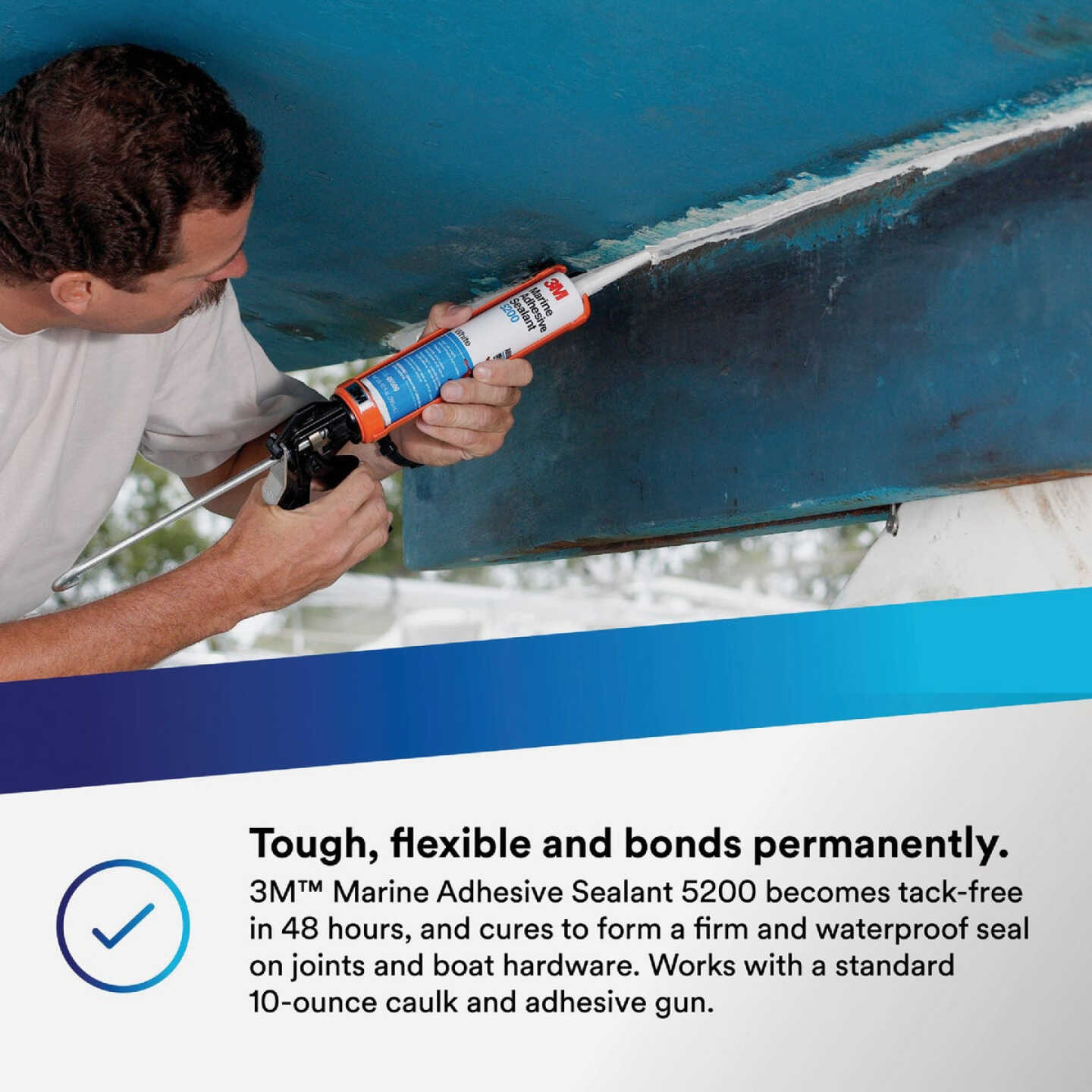 3M 3 Oz. White Marine Adhesive Sealant 5200 Image 4