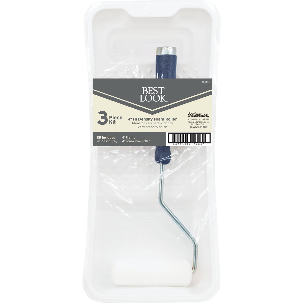 Best Look High Density White Foam Mini Roller Tray Set