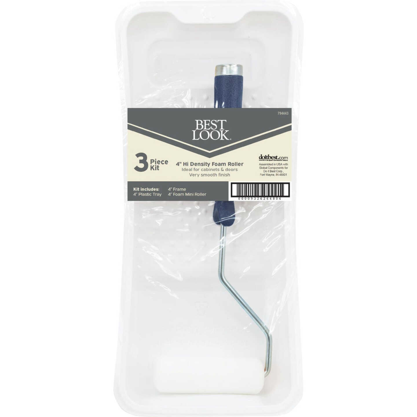 Best Look High Density White Foam Mini Roller Tray Set Image 1