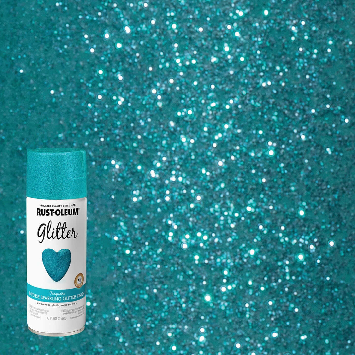 Rust-Oleum 10.25 Oz. Turquoise Glitter Spray Paint Image 1