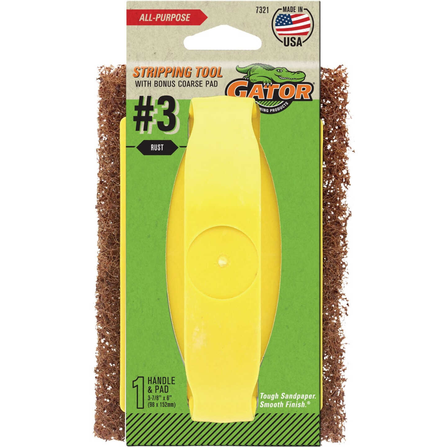 Gator Synthetic Steel Wool Hand Stripping Tool, #3 Coarse Image 1