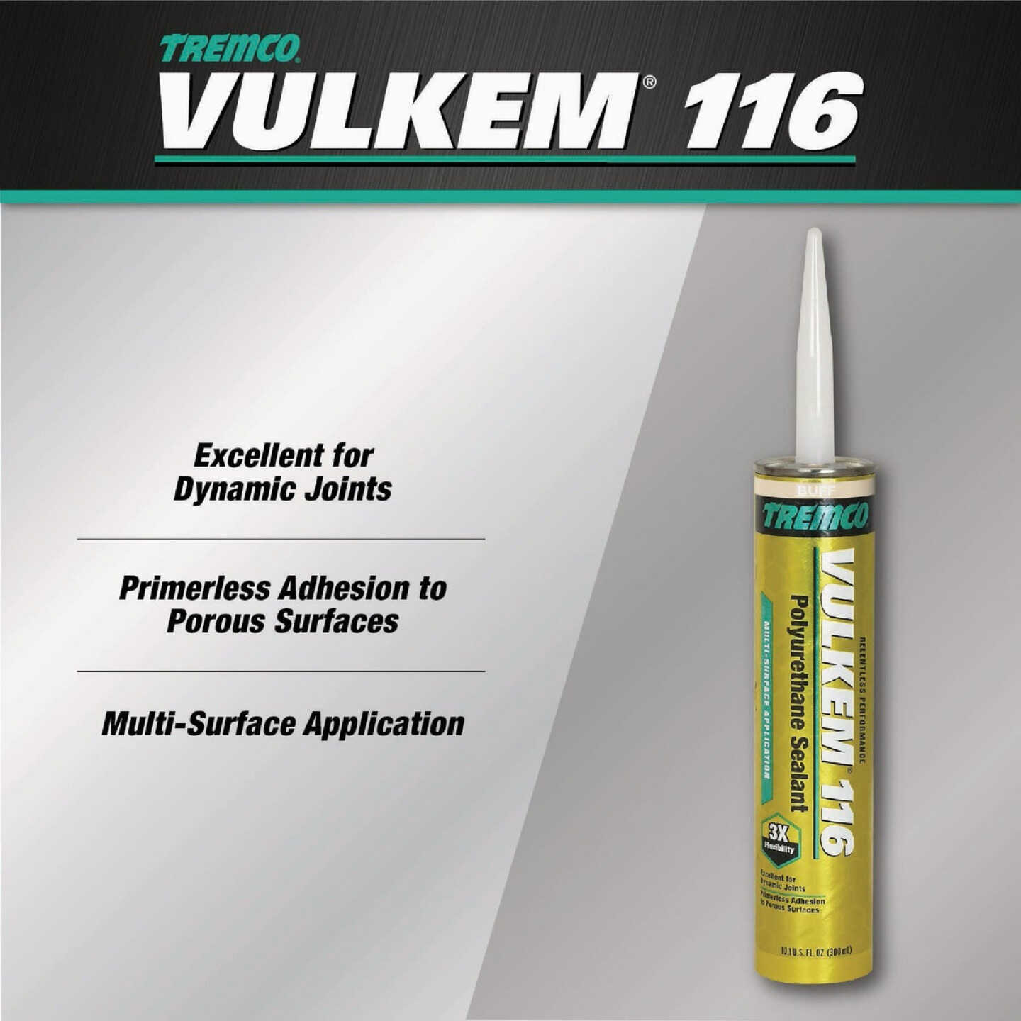 Tremco Vulkem 116 10.1 Oz. Buff Polyurethane Sealant Image 2