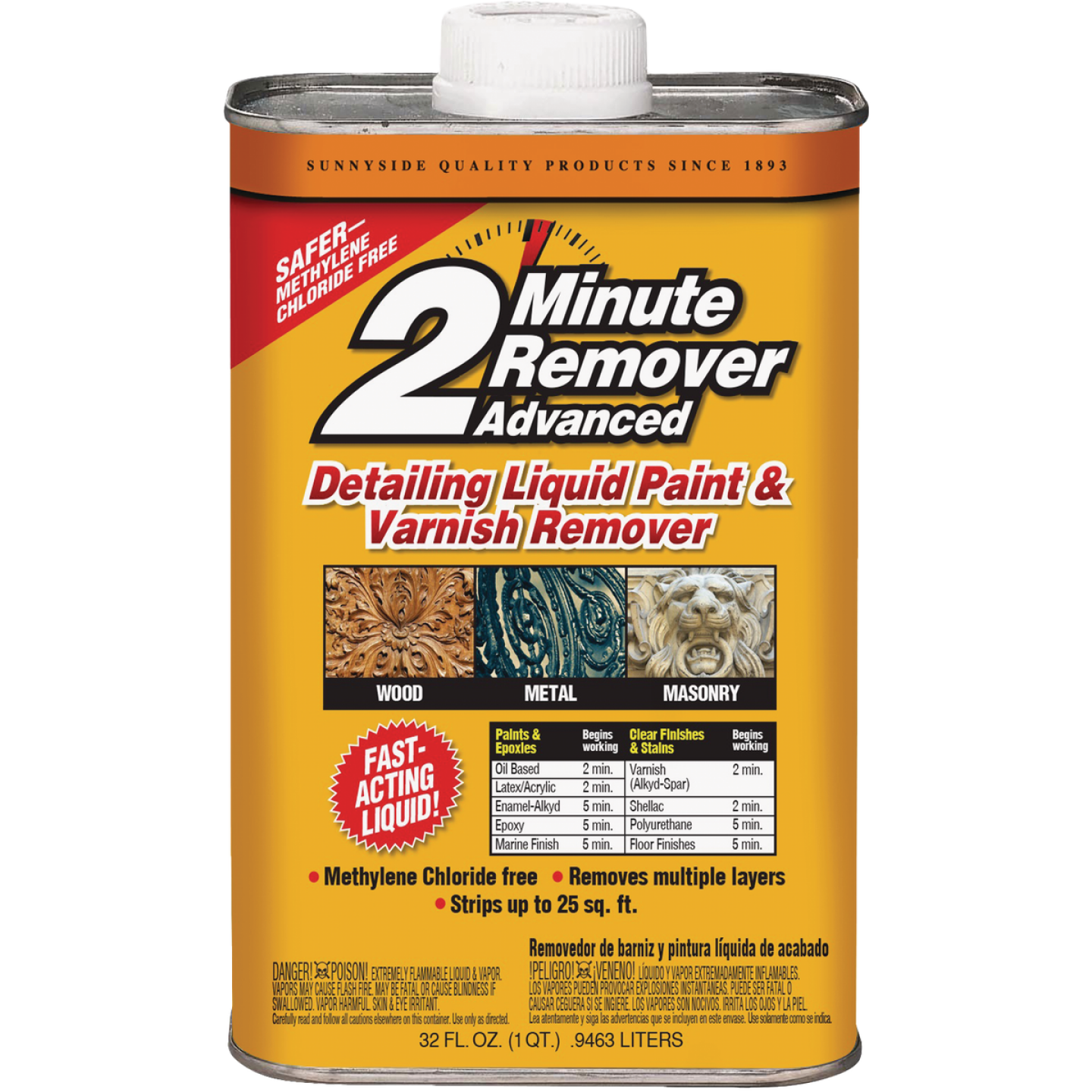 Sunnyside 2 Minute Remover Advanced Detailing Qt. Liquid Paint & Varnish Remover Image 1