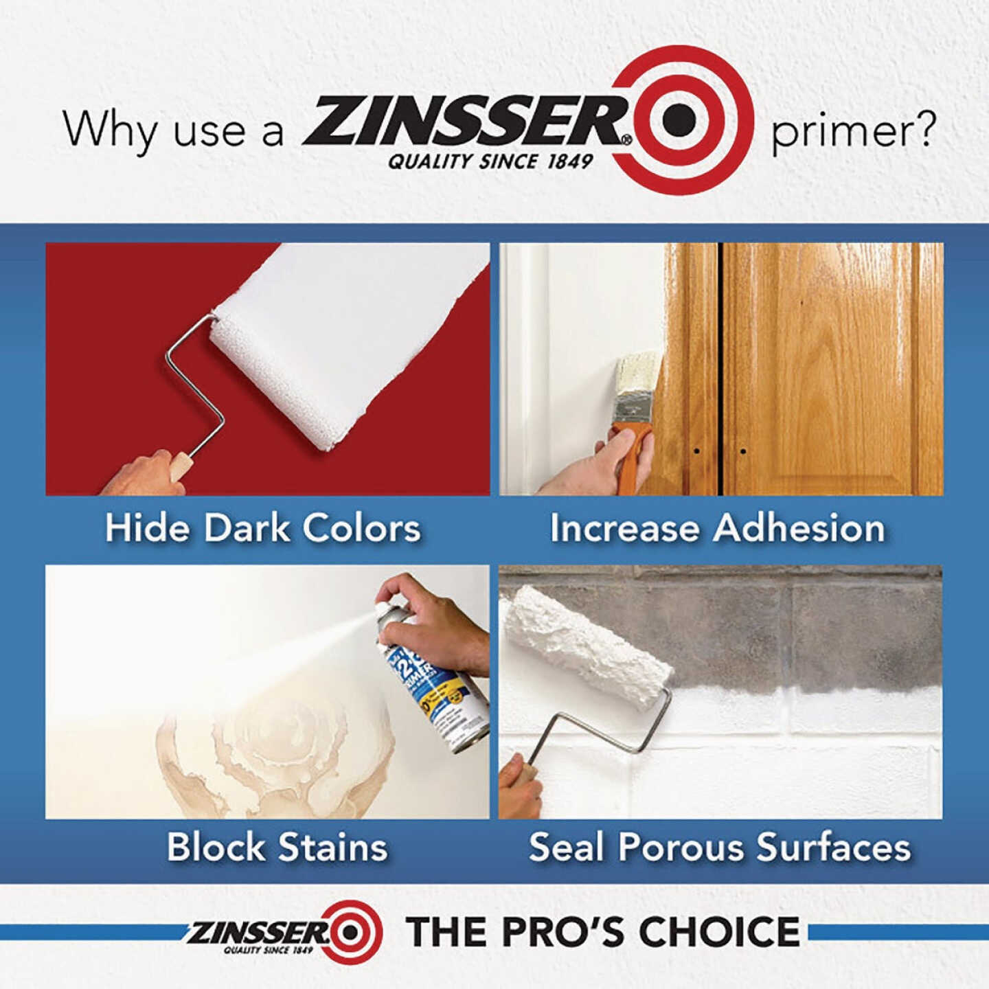 Zinsser 26 Oz. Cover Stain Primer Spray with Turbo Spray System, Flat White Image 4