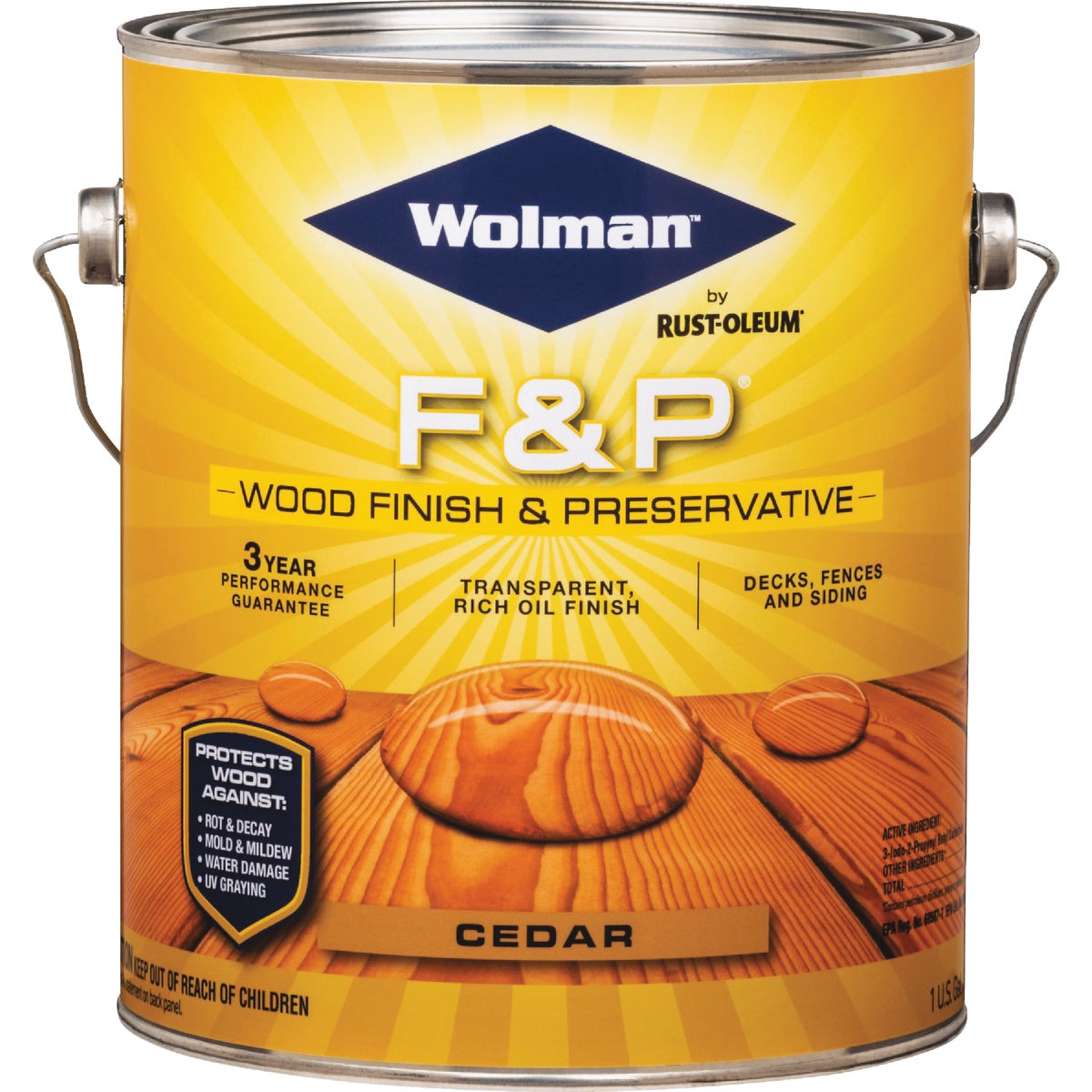 Wolman F&P Transparent Wood Finish And Preservative, Cedar, 1 Gal. Image 2