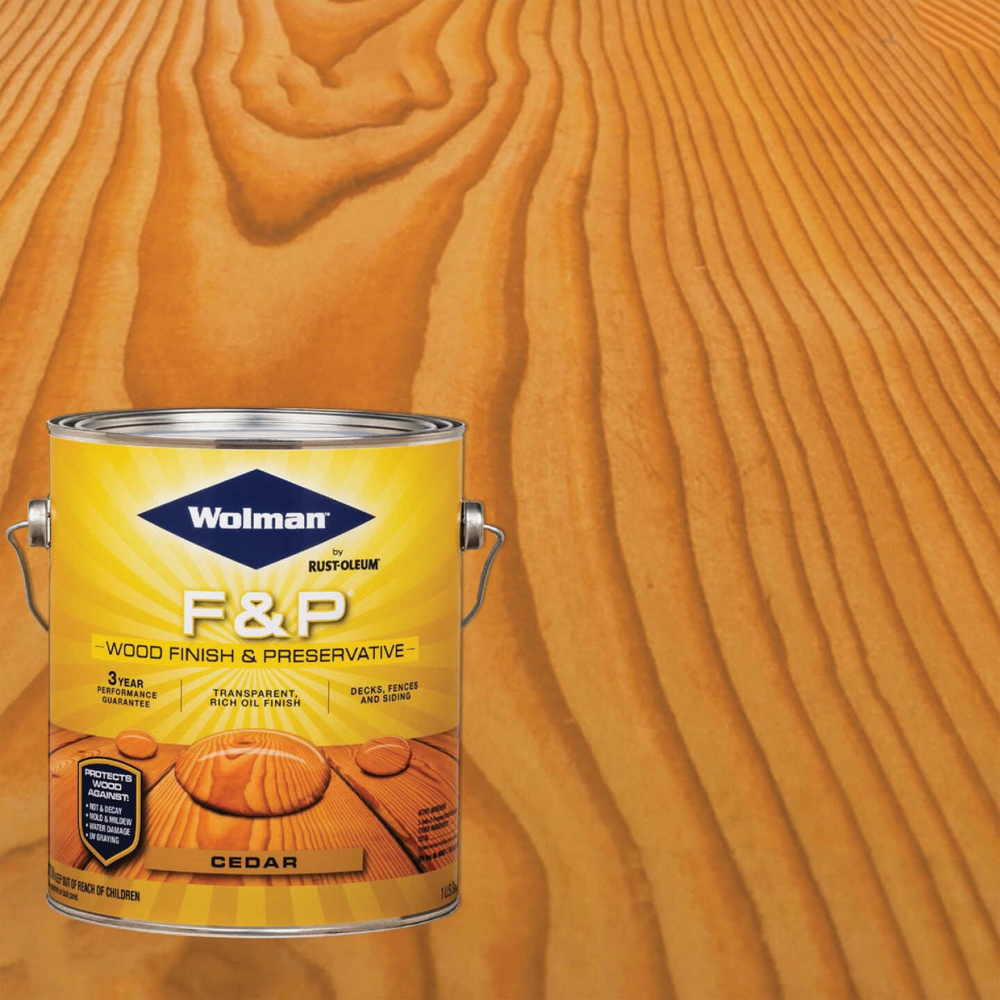 Wolman F&P Transparent Wood Finish And Preservative, Cedar, 1 Gal. Image 1