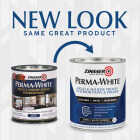 Zinsser Perma-White White-Tintable Satin Quart Mildew Paint Image 2