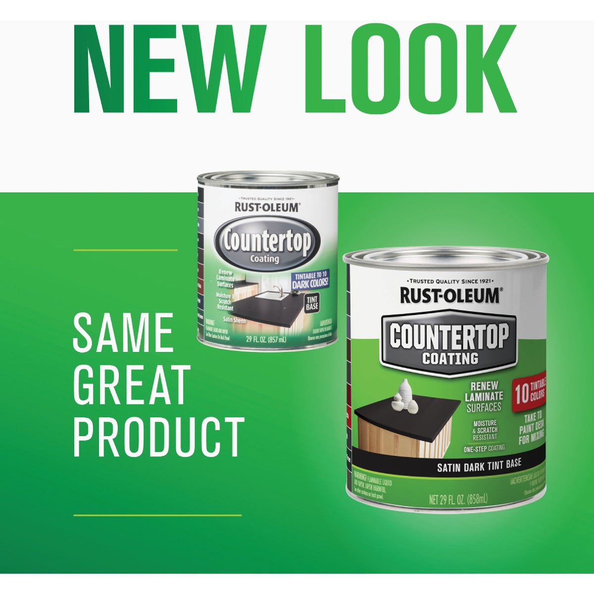 Rust-Oleum Dark Color Tint Base Satin 25 LF x 2 Ft. Wide Countertop Coating Image 2