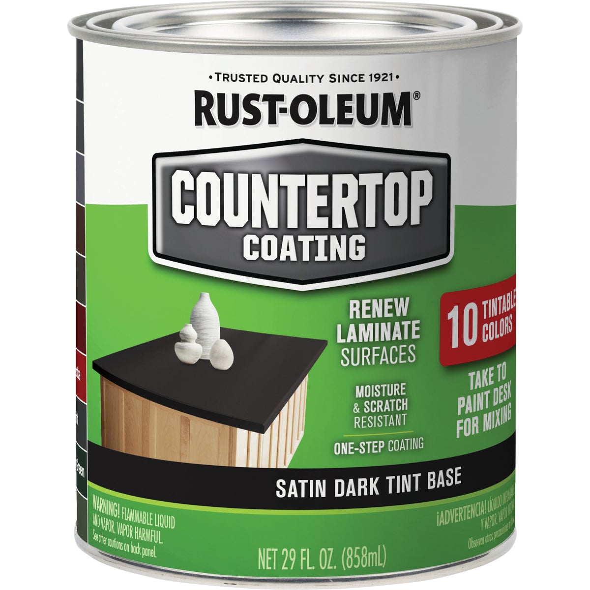 Rust-Oleum Dark Color Tint Base Satin 25 LF x 2 Ft. Wide Countertop Coating