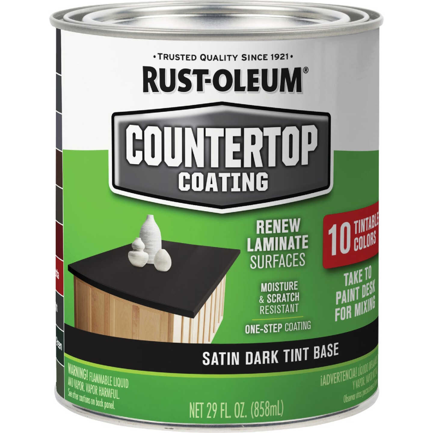 Rust-Oleum Dark Color Tint Base Satin 25 LF x 2 Ft. Wide Countertop Coating Image 1