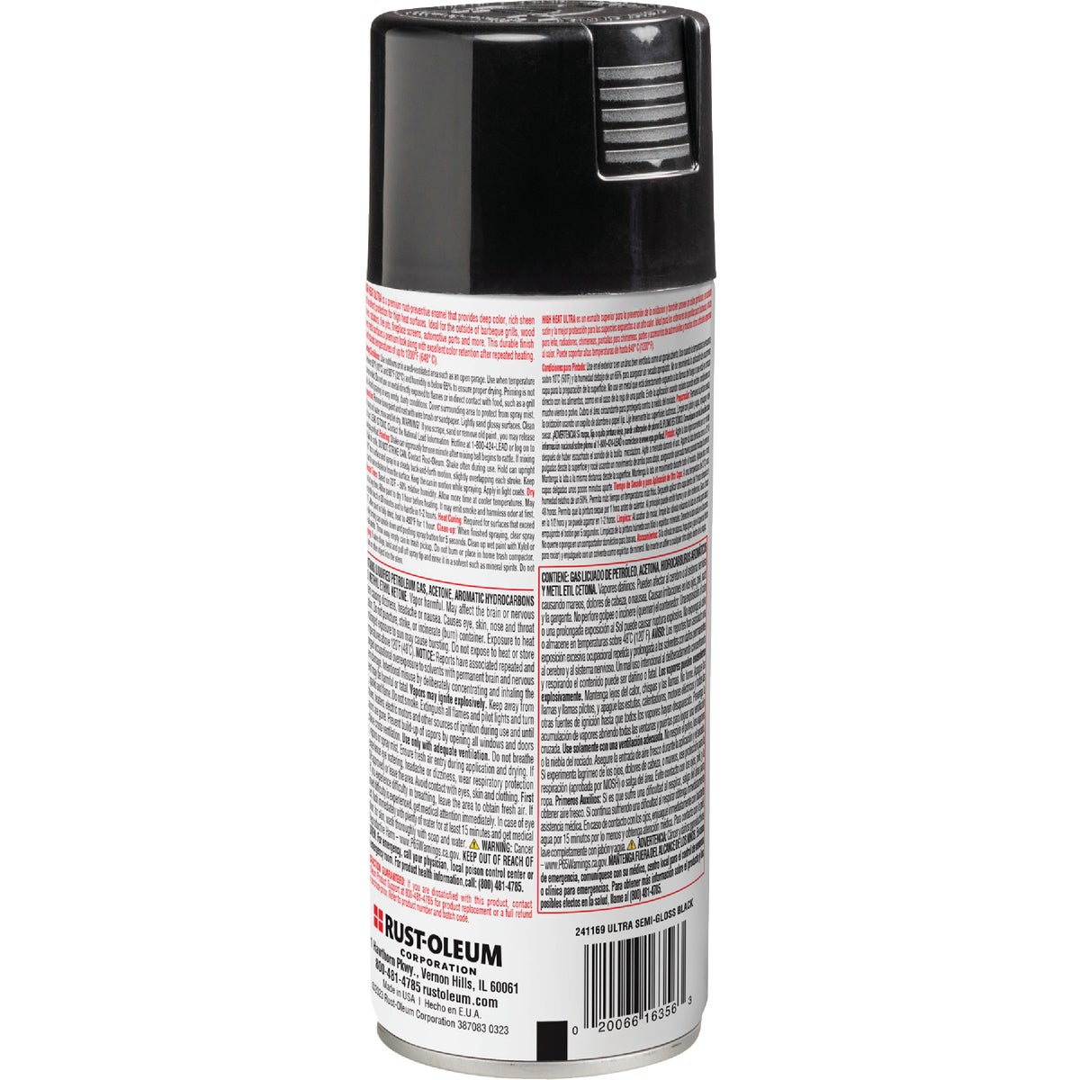 Rust-Oleum Semi-Gloss Ultra Black 12 Oz. High Heat Spray Paint Image 4