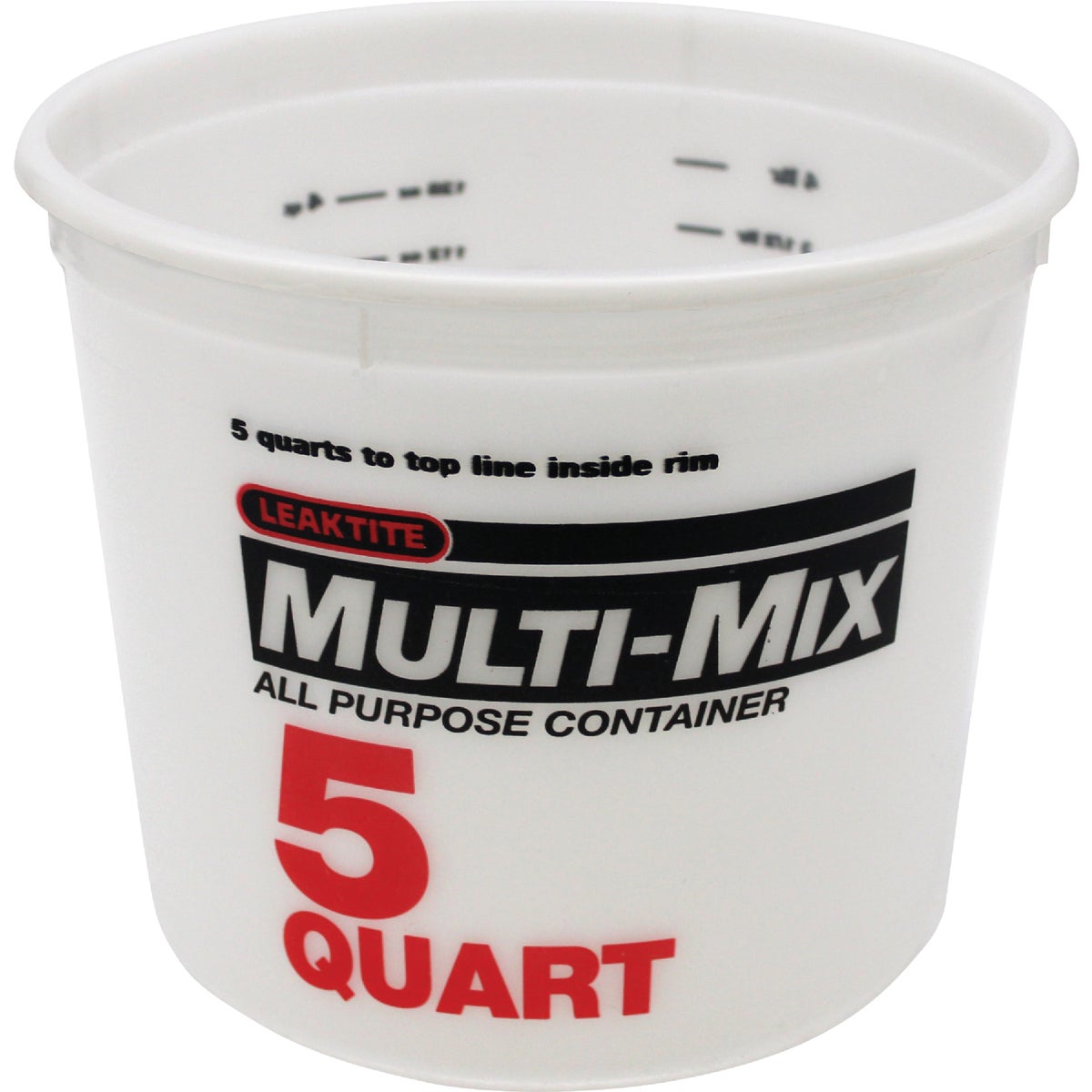 Leaktite 5 Qt. Semi-Transparent Multi-Mix All Purpose Mixing And Storage Container Image 2