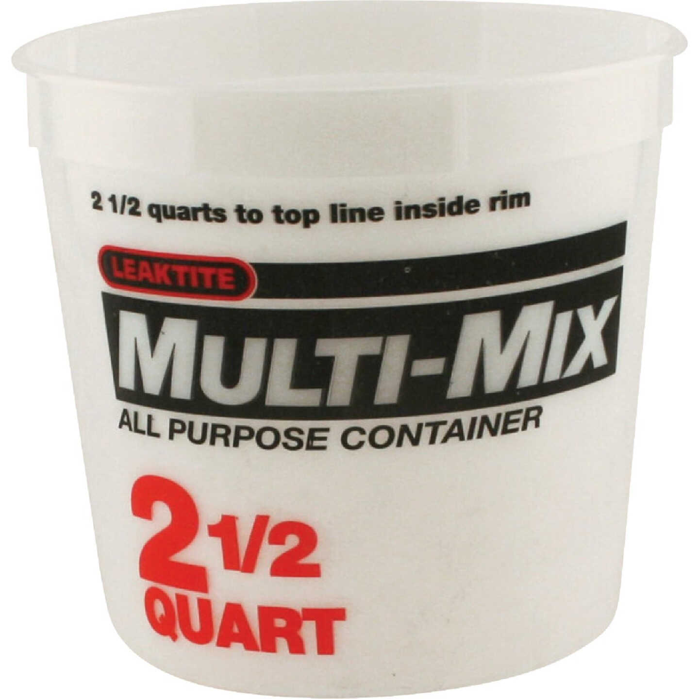 Leaktite 2.5 Qt. Semi-Transparent Multi-Mix All Purpose Mixing And Storage Container Image 1