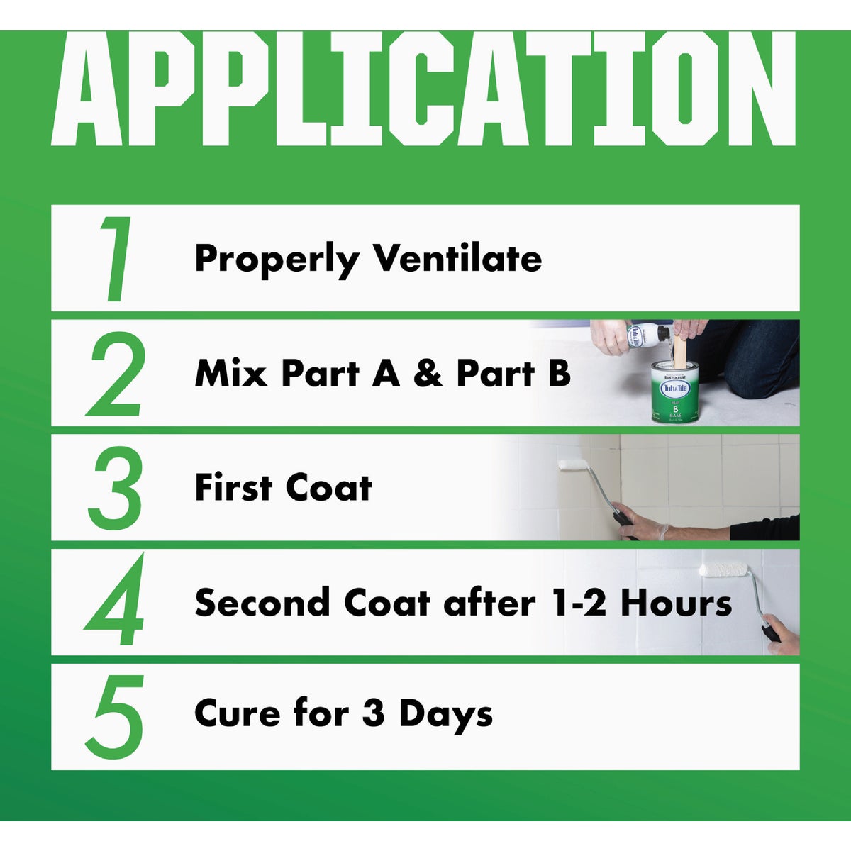 Rust-Oleum 1 Qt. Tub & Tile Gloss White Refinishing Kit Image 4