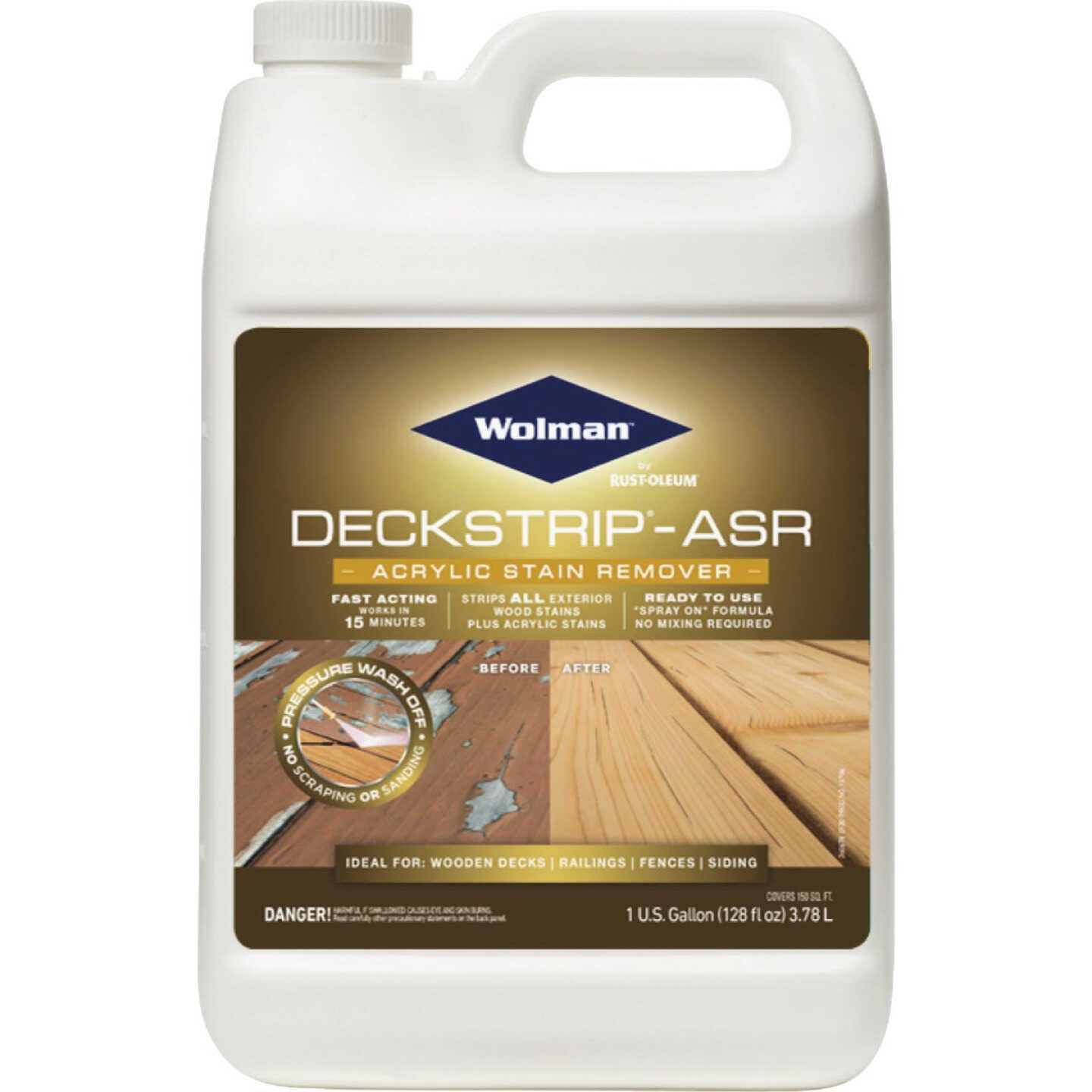 Wolman DeckStrip-ASR 1 Gal. Acrylic Stain Remover Deck Stripper Image 1