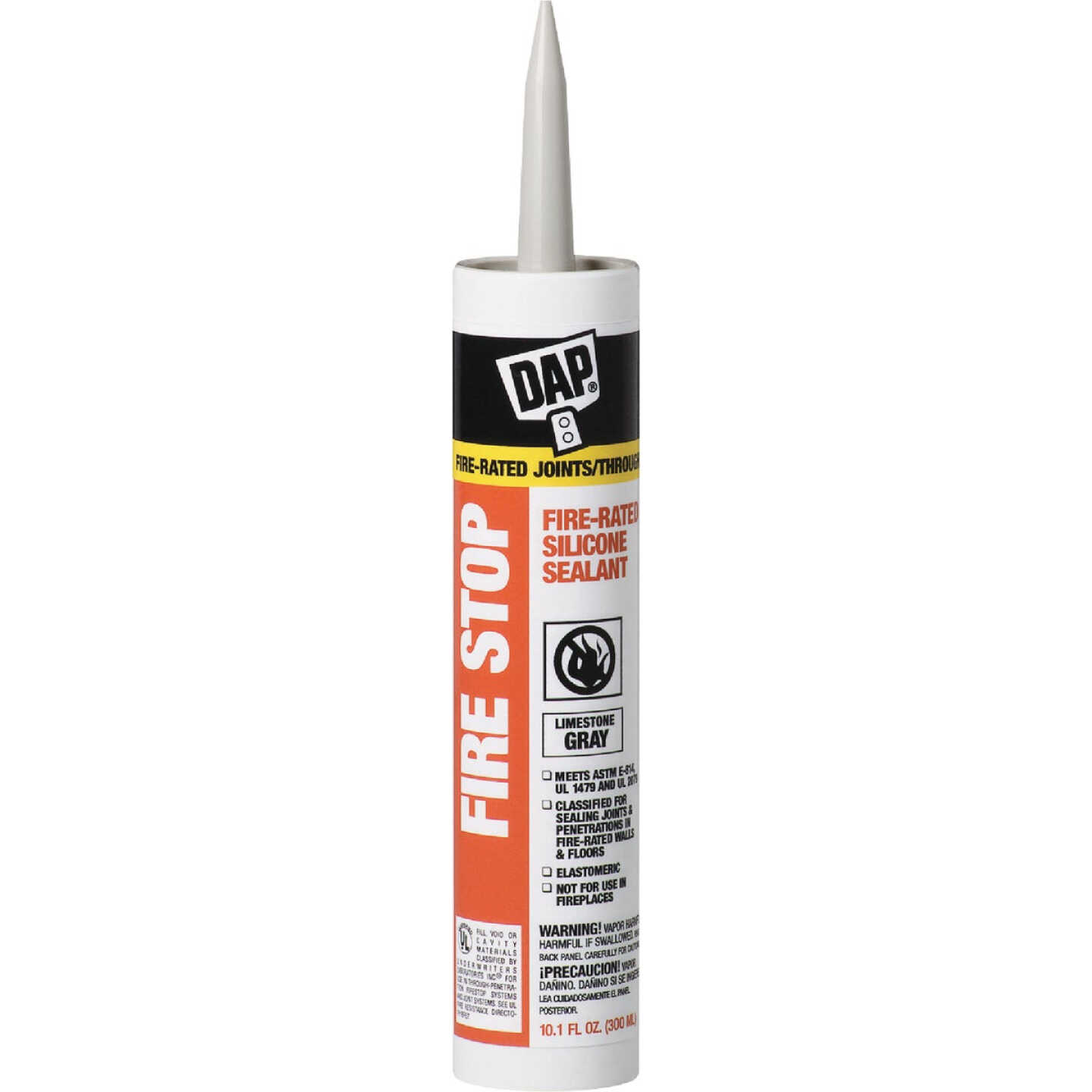 DAP 10.1 Oz. Fire Stop Fire-Rated Sealant, Limestone Gray Image 1