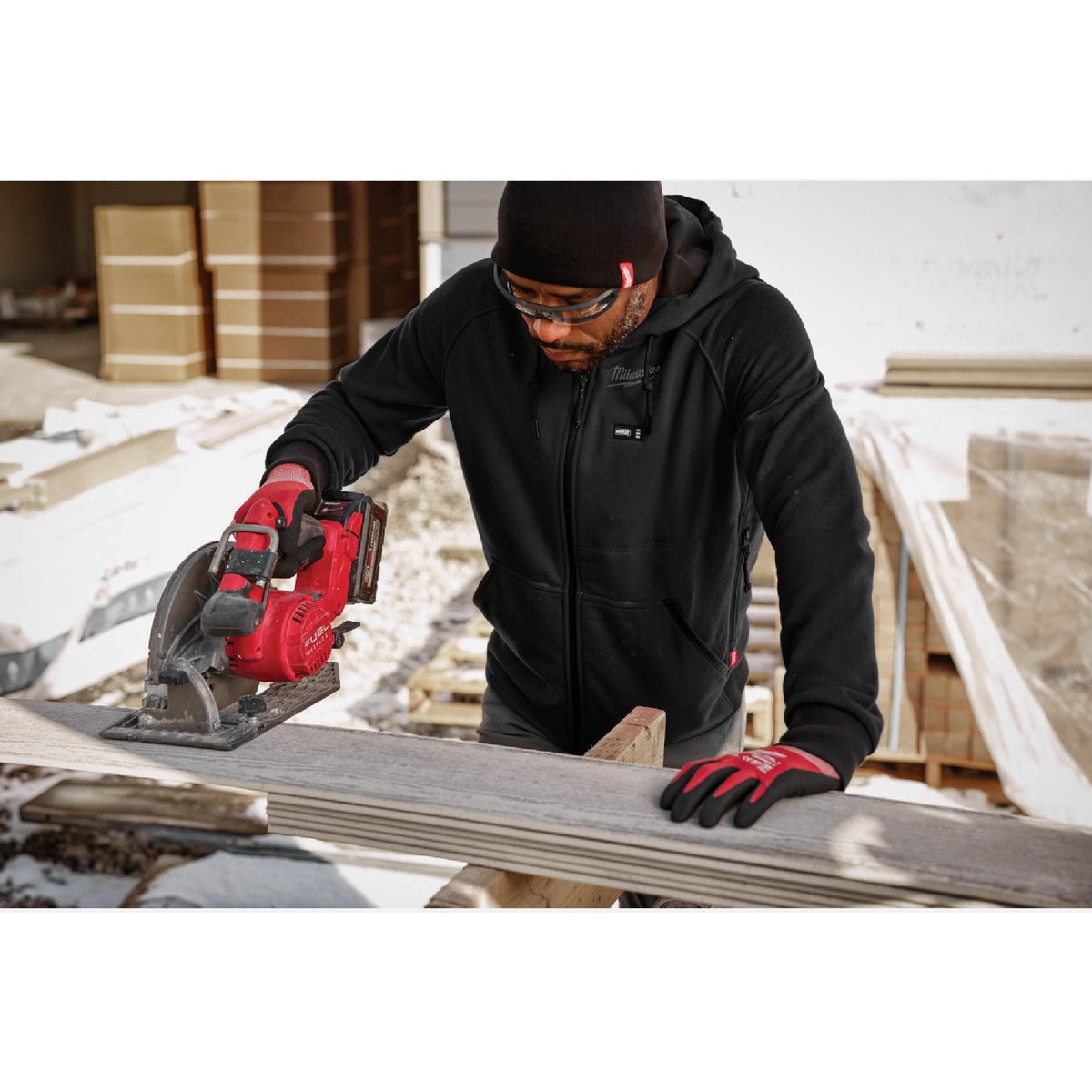 Milwaukee M12 Men's Black Cordless Heated Hoodie Kit, XL Image 4