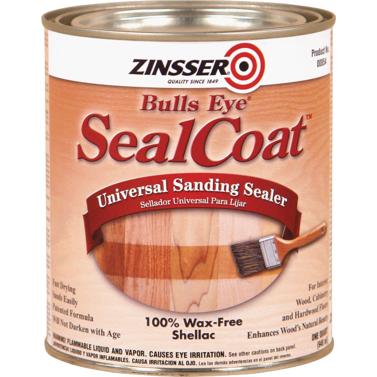 Zinsser Bulls Eye SealCoat Sanding Sealer, 1 Qt. Image 2