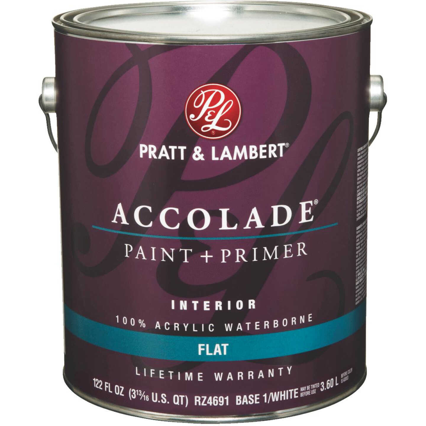 Pratt & Lambert Accolade 100% Acrylic Paint & Primer Flat Interior Wall Paint, Base 1, 1 Gal. Image 1
