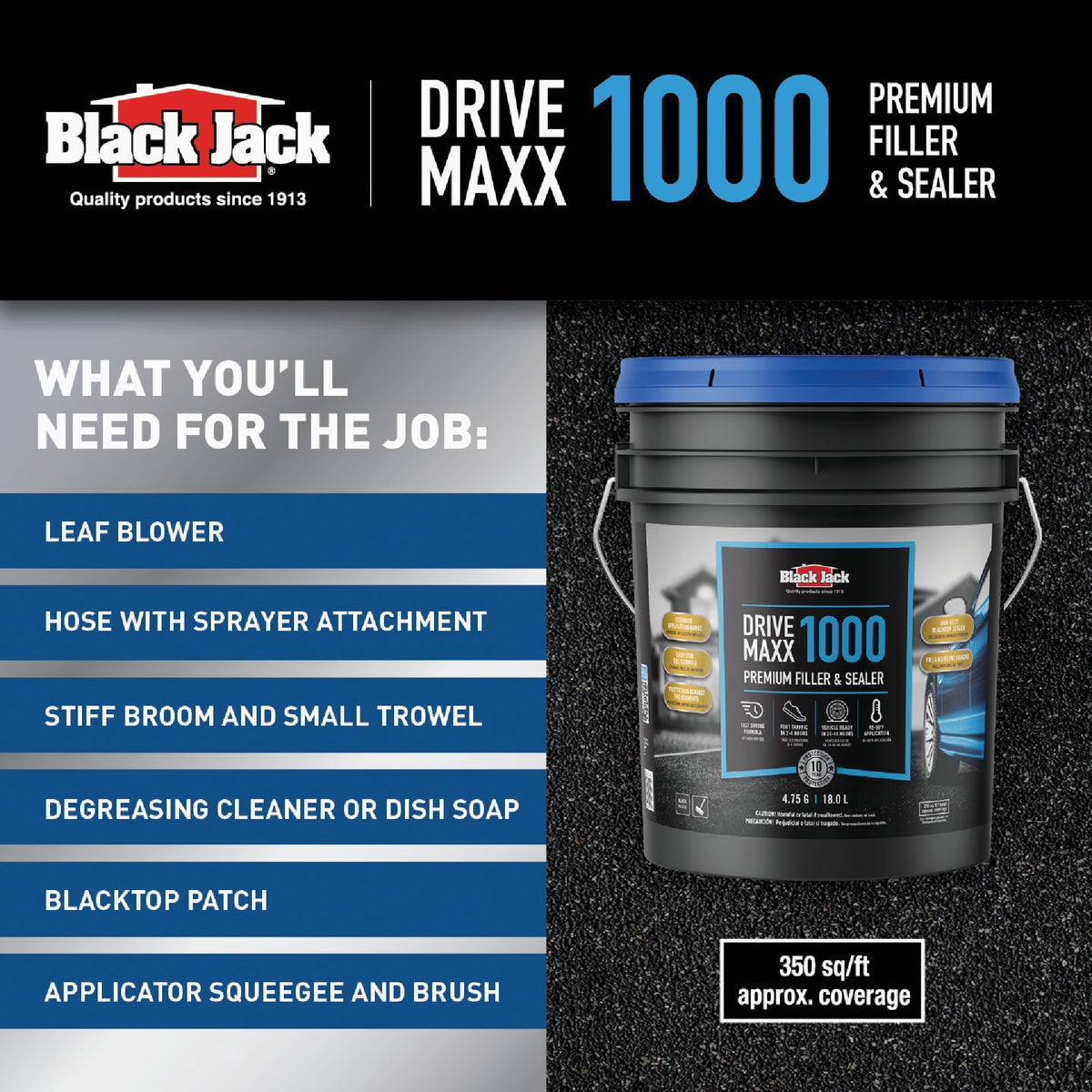 Black Jack Drive-Maxx 1000 5 Gal. 10 Yr. Fast Dry Filler and Sealer Image 5