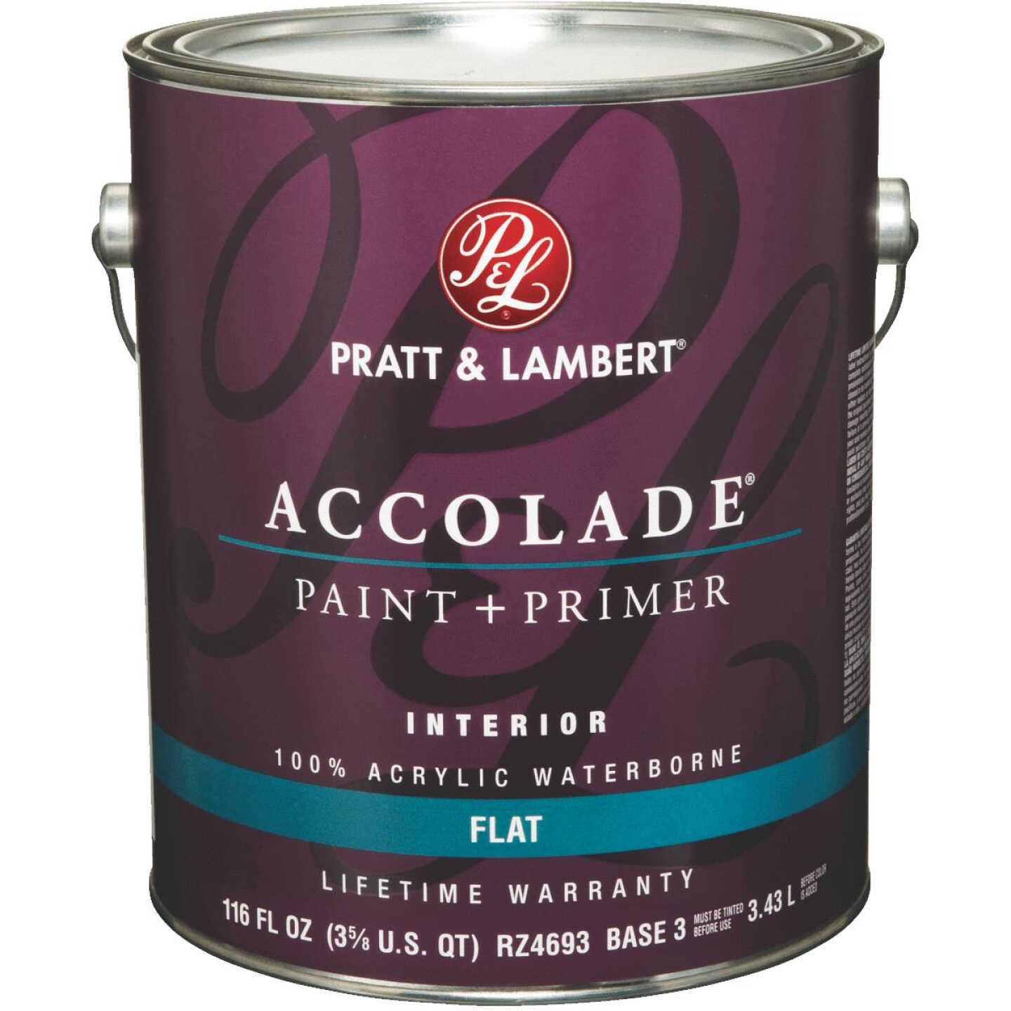 Pratt & Lambert Accolade 100% Acrylic Paint & Primer Flat Interior Wall Paint, Base 3, 1 Gal. Image 1