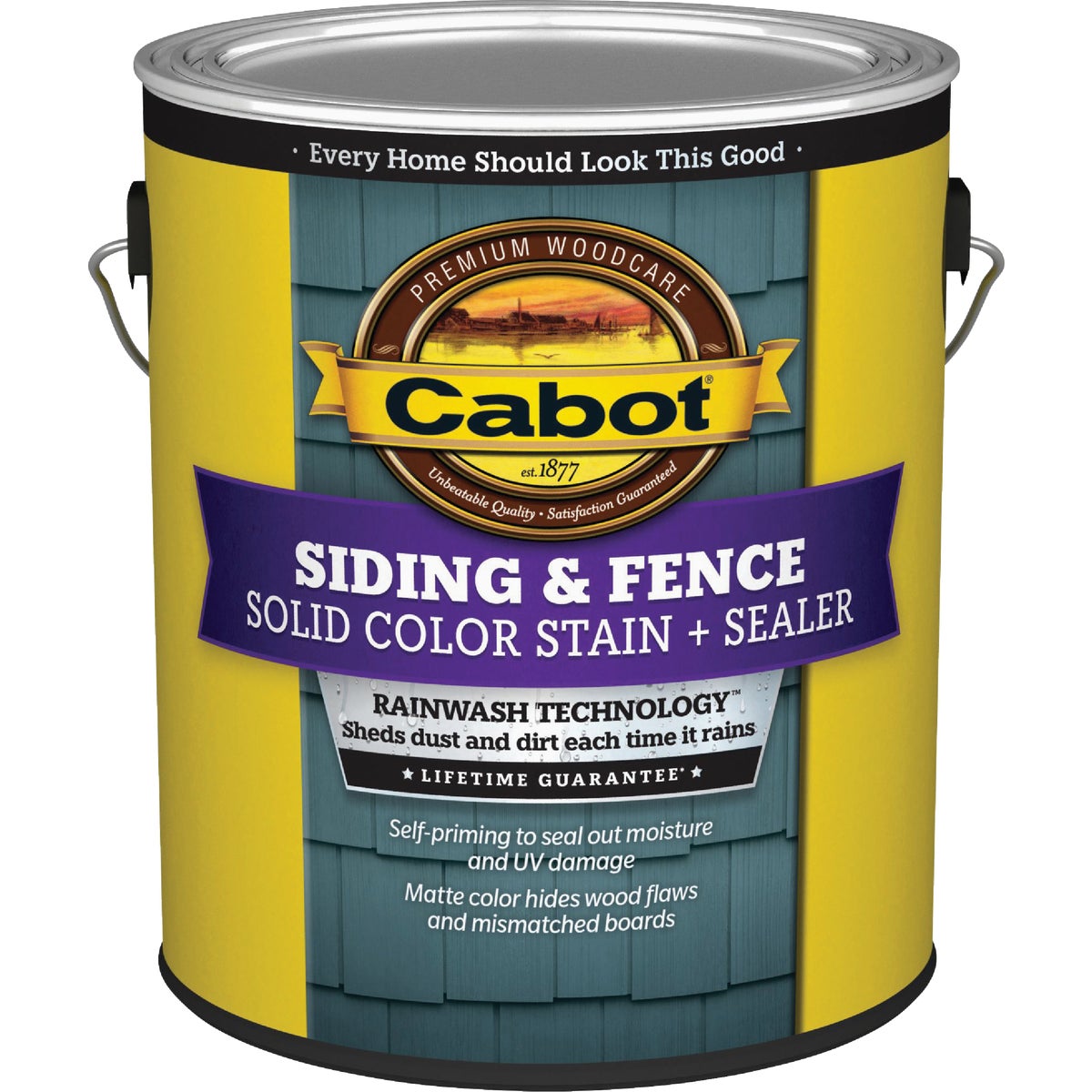 Cabot Solid Color Acrylic Siding & Fence Stain + Sealer, 0806 Neutral Base, 1 Gal.
