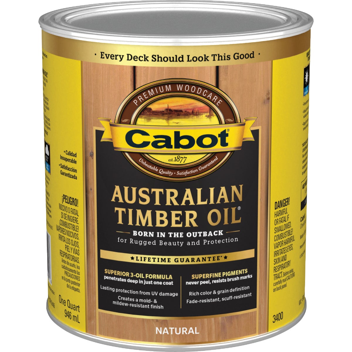 Cabot Australian Timber Oil, Natural, 1 Qt. Image 7