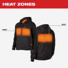 Milwaukee M12 2XL Black Cordless Heated Hoodie Kit, 2XL Image 3