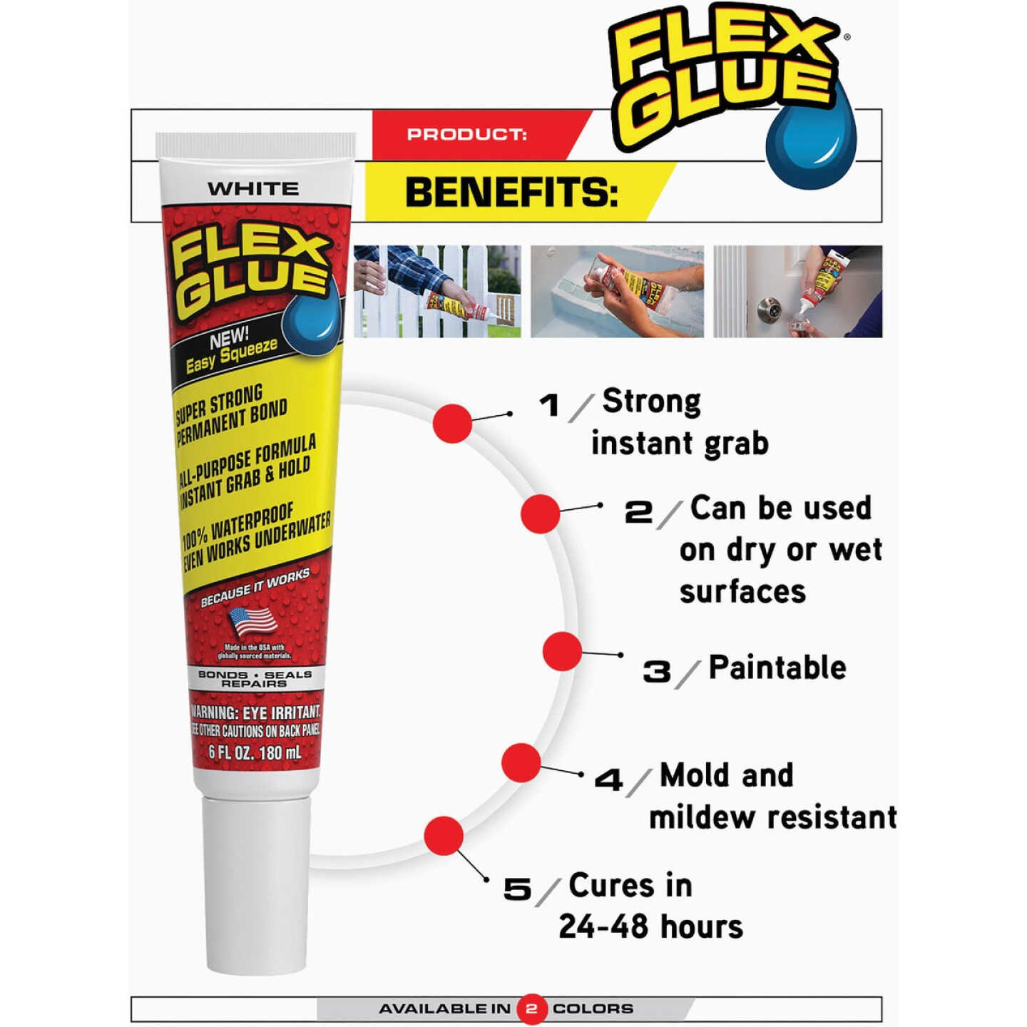 Flex Glue 4 Oz. Clear Multi-Purpose Adhesive Image 4